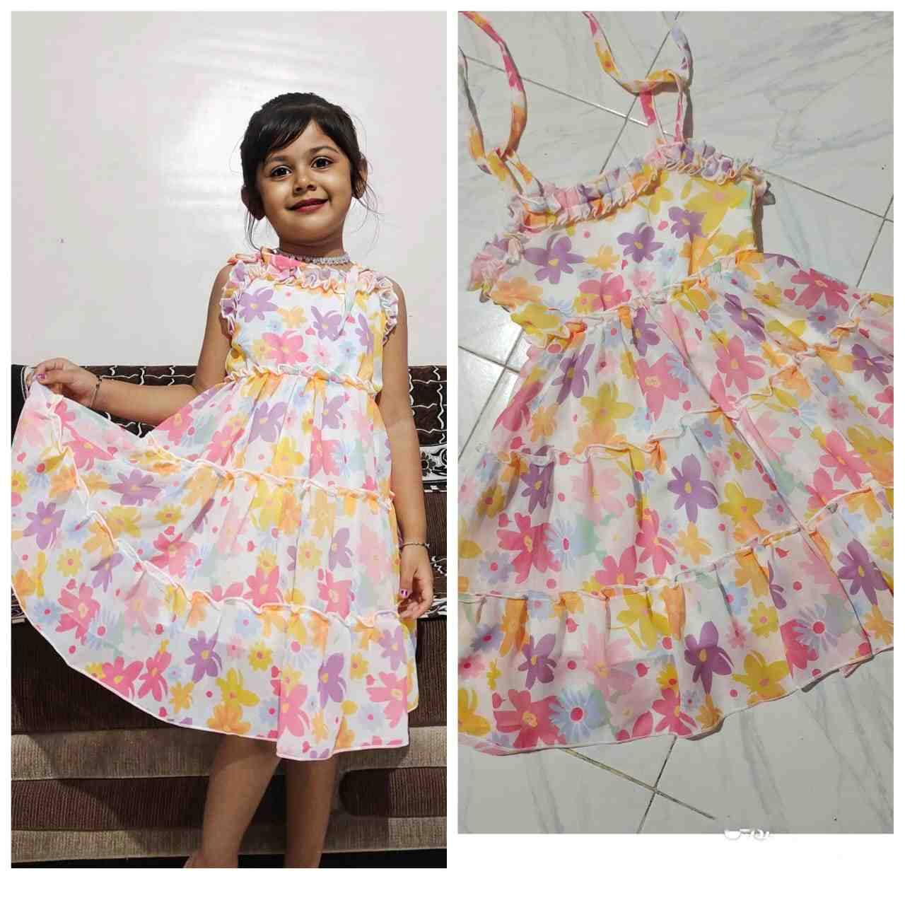 Pv-Kids-Gown Vol-4 By Fashid Wholesale 01 To 05 Series Designer Beautiful Collection Occasional Wear & Party Wear Pure Heavy Weightless Gowns At Wholesale Price