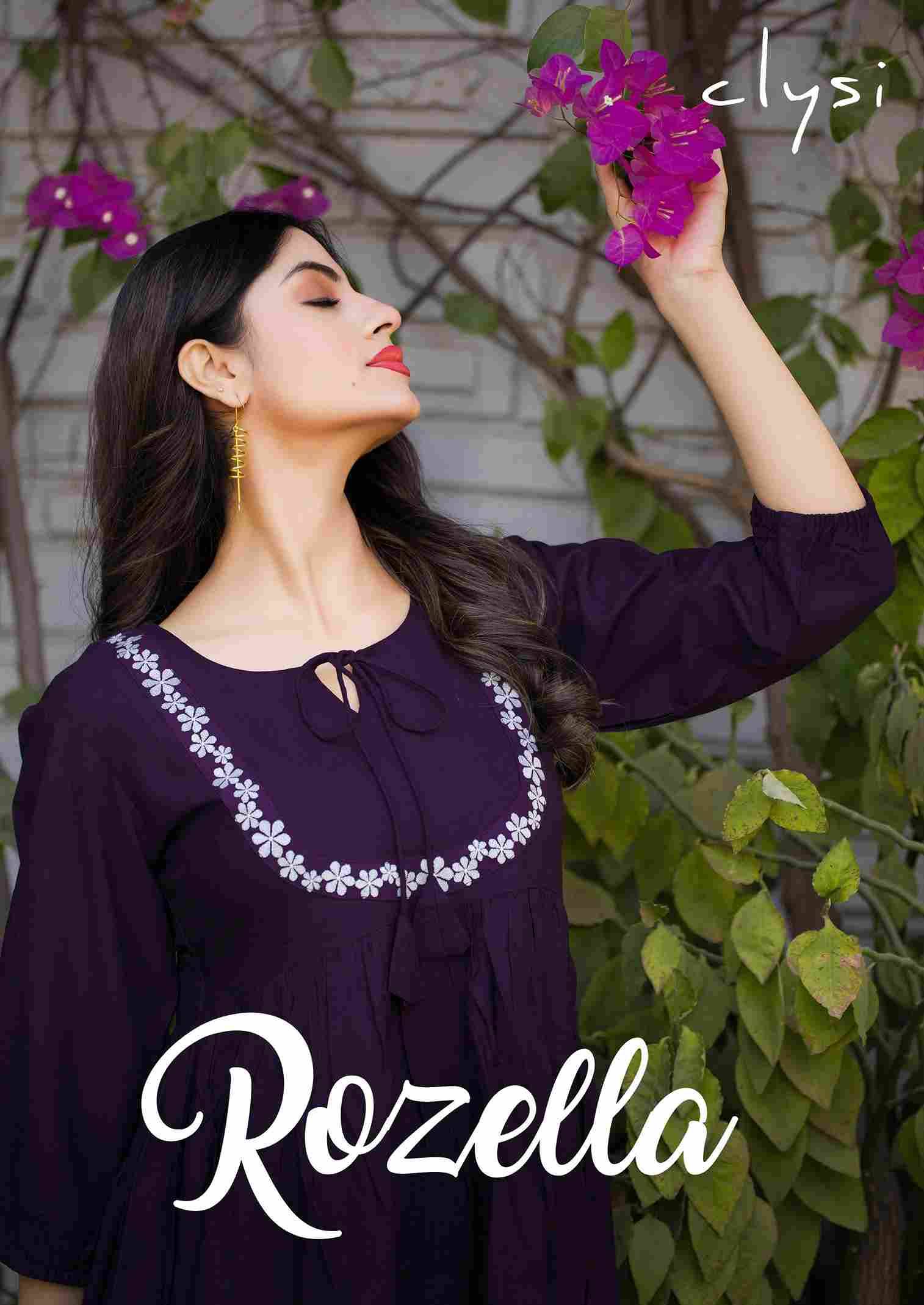 Rozella By Clysi 1001 To 1006 Series Designer Stylish Fancy Colorful Beautiful Party Wear & Ethnic Wear Collection Rayon Slub Tops With Bottom At Wholesale Price