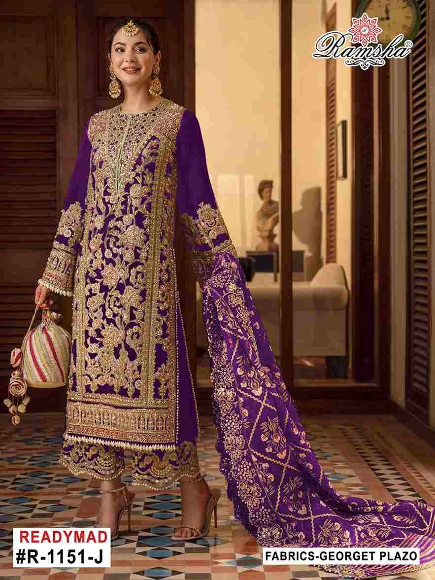 Ramsha 1151 Colours Vol-3 By Ramsha 1151-I To 1151-L Series Beautiful Pakistani Suits Colorful Stylish Fancy Casual Wear & Ethnic Wear Georgette Dresses At Wholesale Price