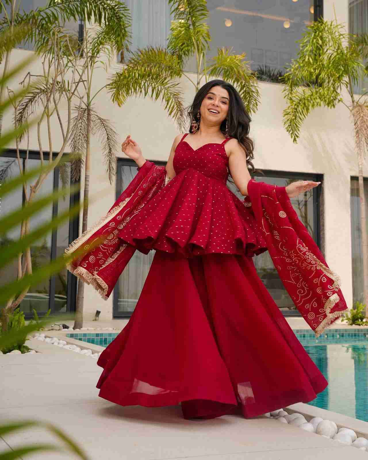R-5864 By Fashid Wholesale 01 To 02 Series Designer Beautiful Fancy Stylish Colorful Party Wear & Occasional Wear Tabby Organza Dresses At Wholesale Price