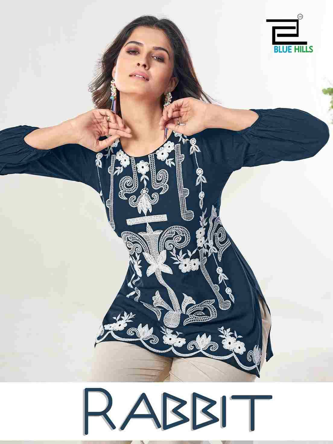 Rabbit By Blue Hills 1001 To 1006 Series Designer Stylish Fancy Colorful Beautiful Party Wear & Ethnic Wear Collection Pure Rayon Print Kurtis At Wholesale Price