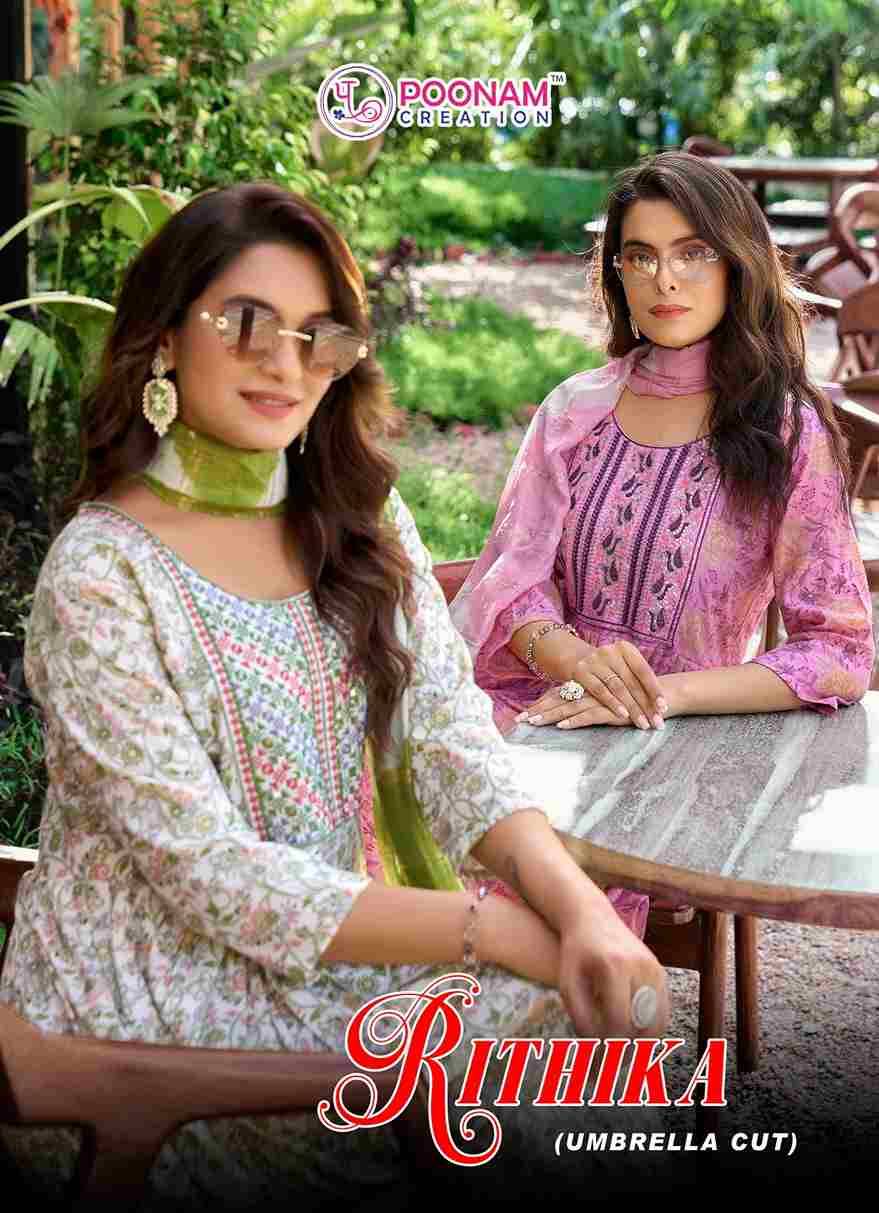 Rithika By Poonam Creation 1001 To 1006 Series Designer Festive Suits Beautiful Stylish Fancy Colorful Party Wear & Occasional Wear Capsule Dresses At Wholesale Price