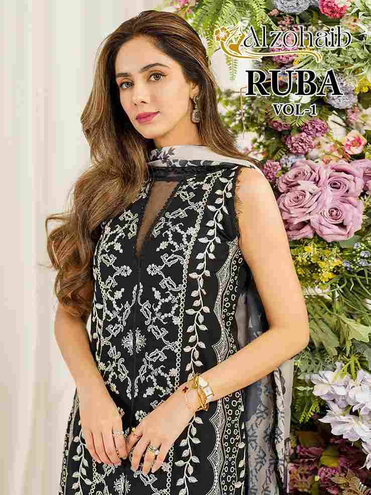 Ruba Vol-1 By Alzohaib 1231-A To 1231-D Series Beautiful Pakistani Suits Stylish Fancy Colorful Party Wear & Occasional Wear Pure Rayon Print Dresses At Wholesale Price