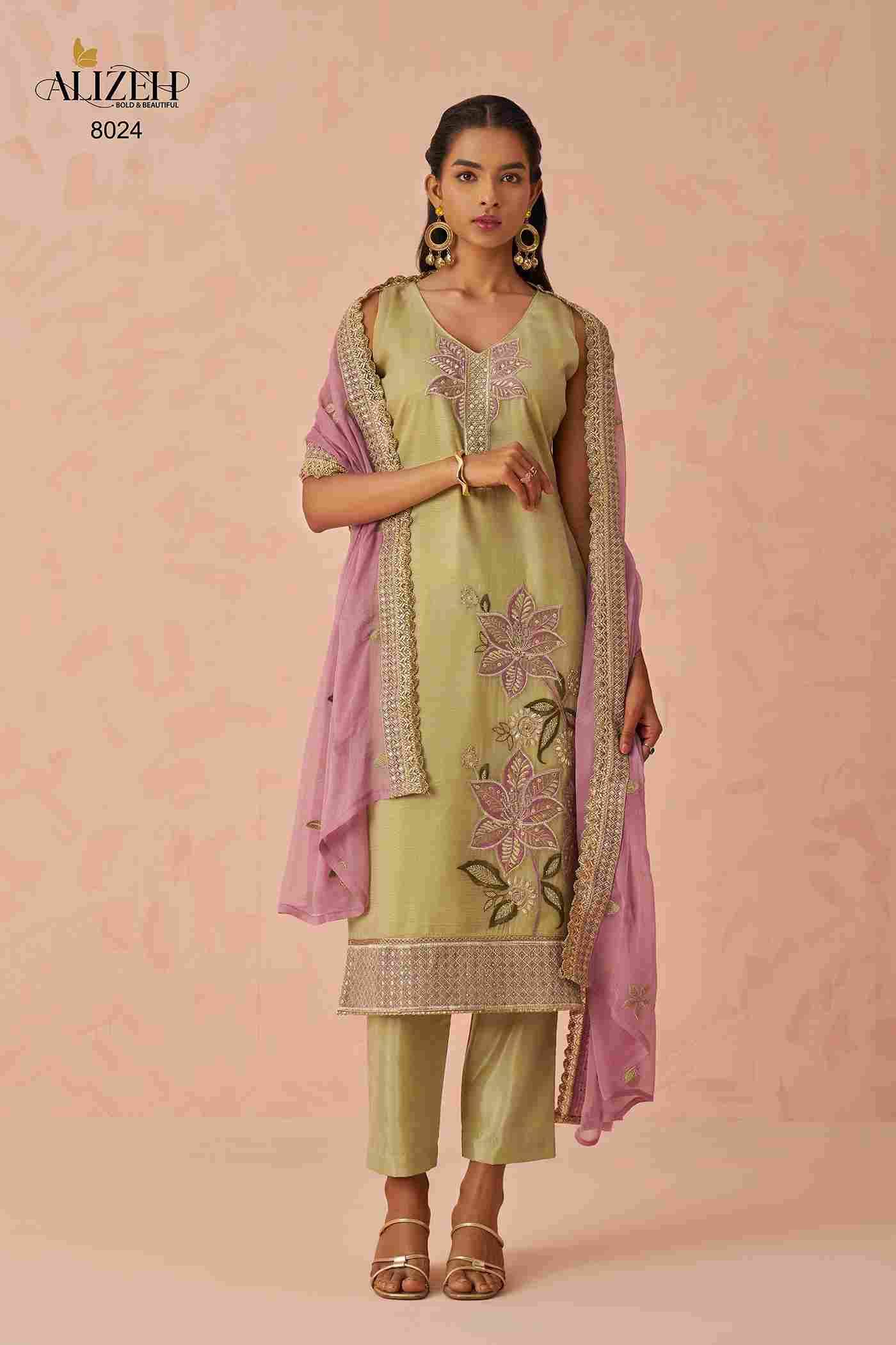 Raag Vol-2 By Alizeh 8023 To 8025 Series Festive Suits Beautiful Fancy Colorful Stylish Party Wear & Occasional Wear Fancy Embroidered Dresses At Wholesale Price