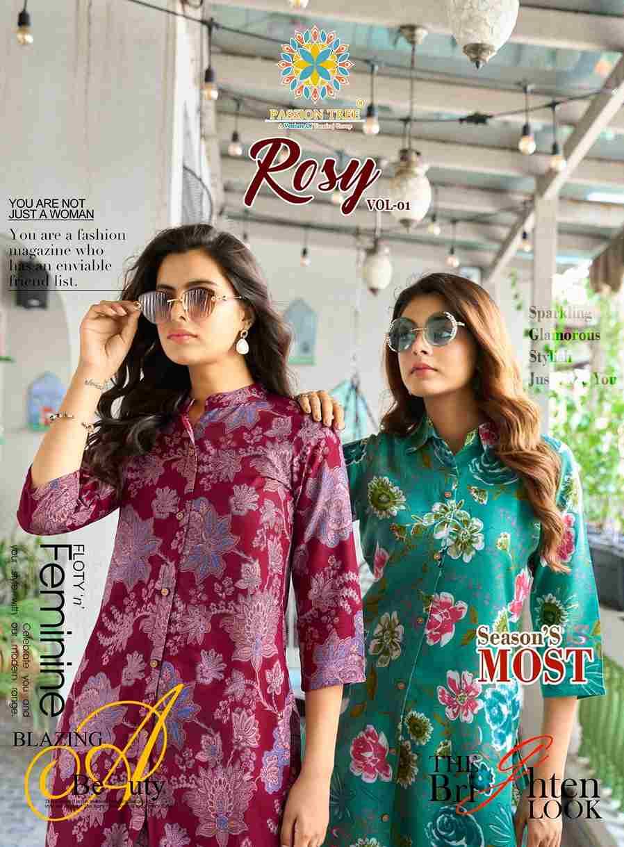 Rosy Vol-1 By Passion Tree 1001 To 1008 Series Designer Stylish Fancy Colorful Beautiful Party Wear & Ethnic Wear Collection Rayon Co-Ord At Wholesale Price