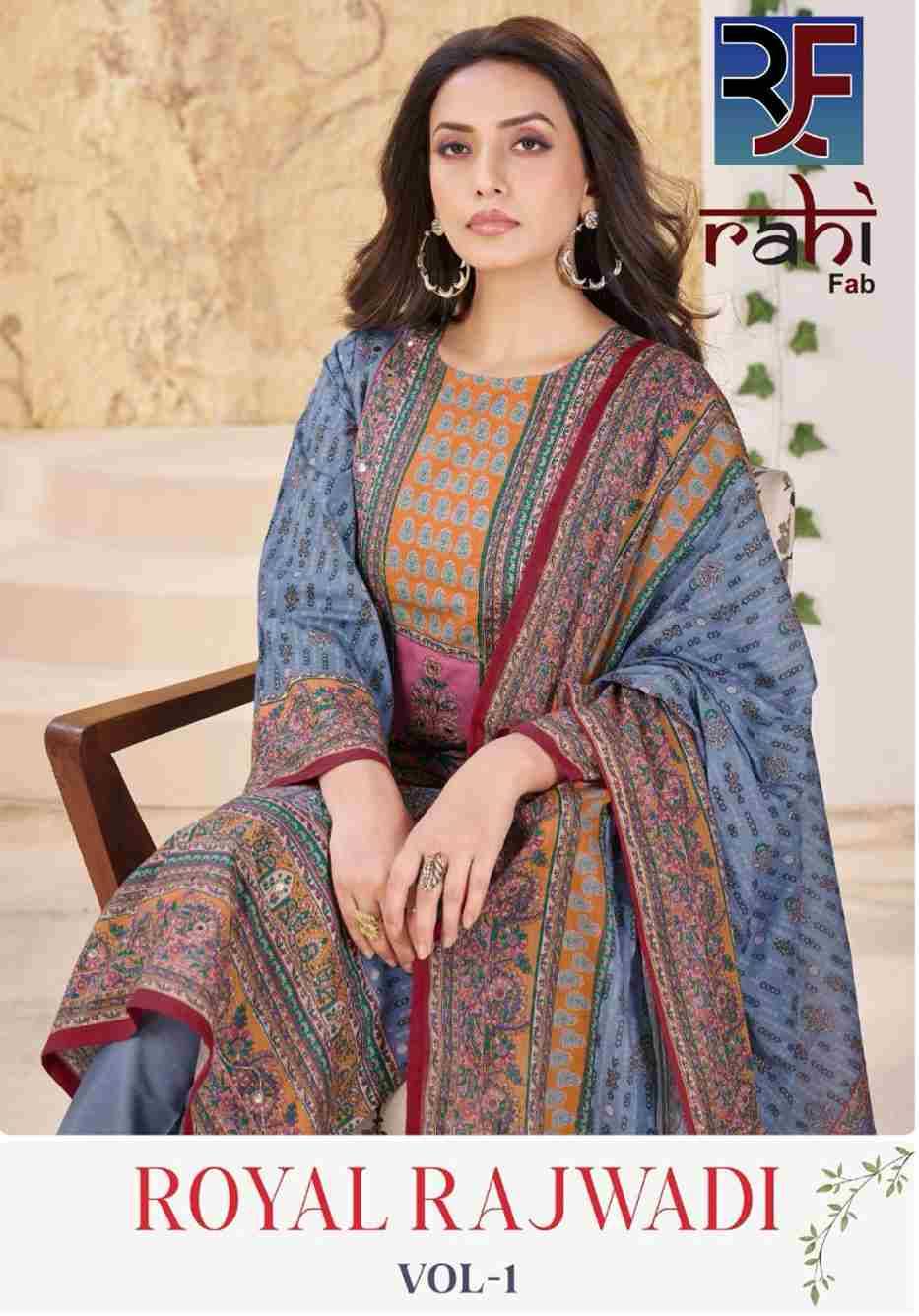 Royal Rajwadi Vol-1 By Rahi Fab 1001 To 1008 Series Beautiful Pakistani Suits Stylish Fancy Colorful Party Wear & Occasional Wear Pure Cotton Lawn Dresses At Wholesale Price