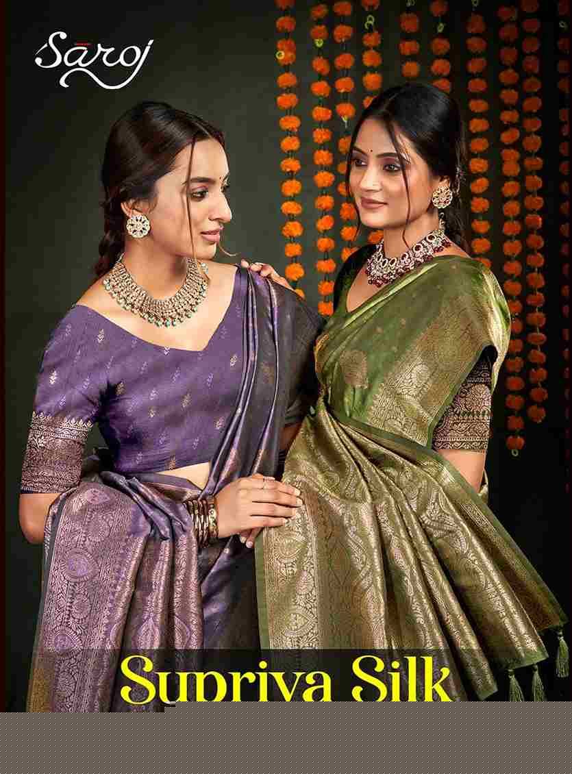 Supriya Silk Vol-1 By Saroj 1001 To 1004 Series Indian Traditional Wear Collection Beautiful Stylish Fancy Colorful Party Wear & Occasional Wear Silk Sarees At Wholesale Price