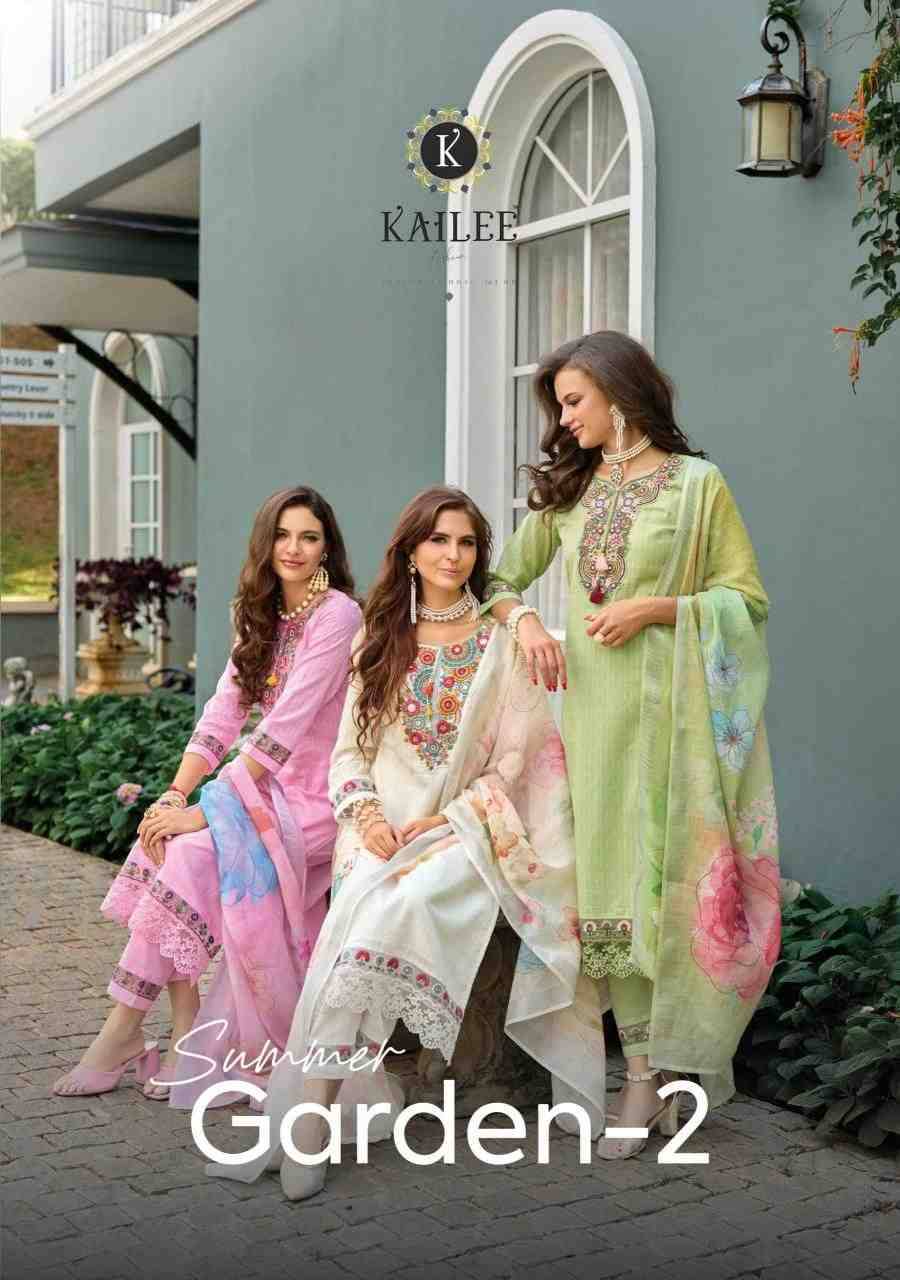 Summer Garden Vol-2 By Kailee 44401 To 44406 Series Designer Festive Suits Collection Beautiful Stylish Fancy Colorful Party Wear & Occasional Wear Pure Cotton Embroidered Dresses At Wholesale Price