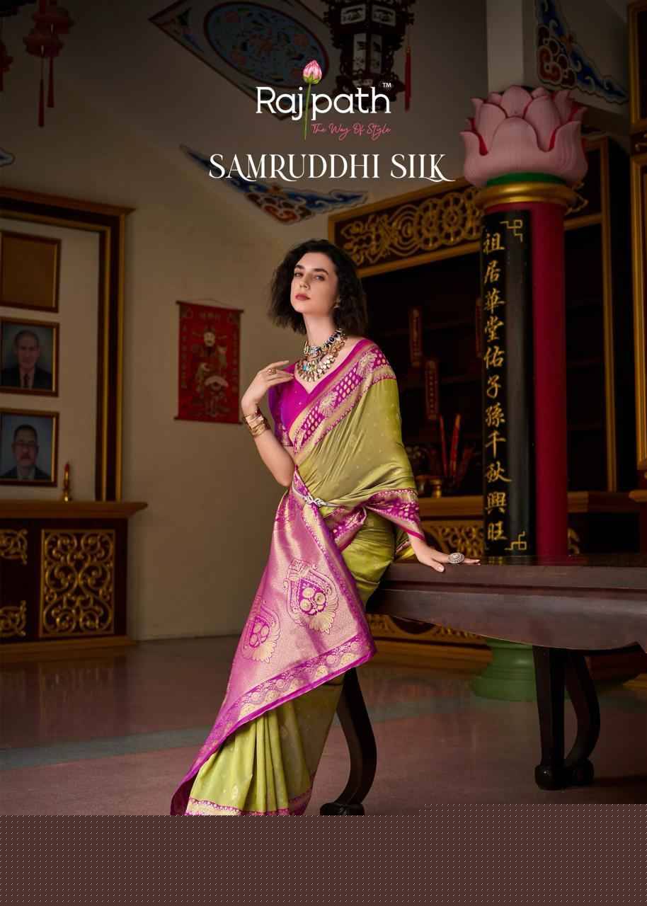 Samruddhi Silk By Rajpath 830001 To 830008 Series Indian Traditional Wear Collection Beautiful Stylish Fancy Colorful Party Wear & Occasional Wear Banarasi Silk Sarees At Wholesale Price