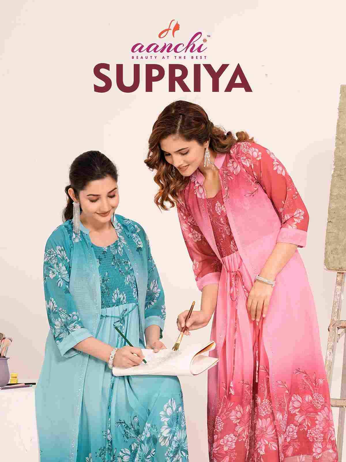 Supriya By Aanchi 1001 To 1004 Series Designer Stylish Fancy Colorful Beautiful Party Wear & Ethnic Wear Collection Fancy Kurtis At Wholesale Price