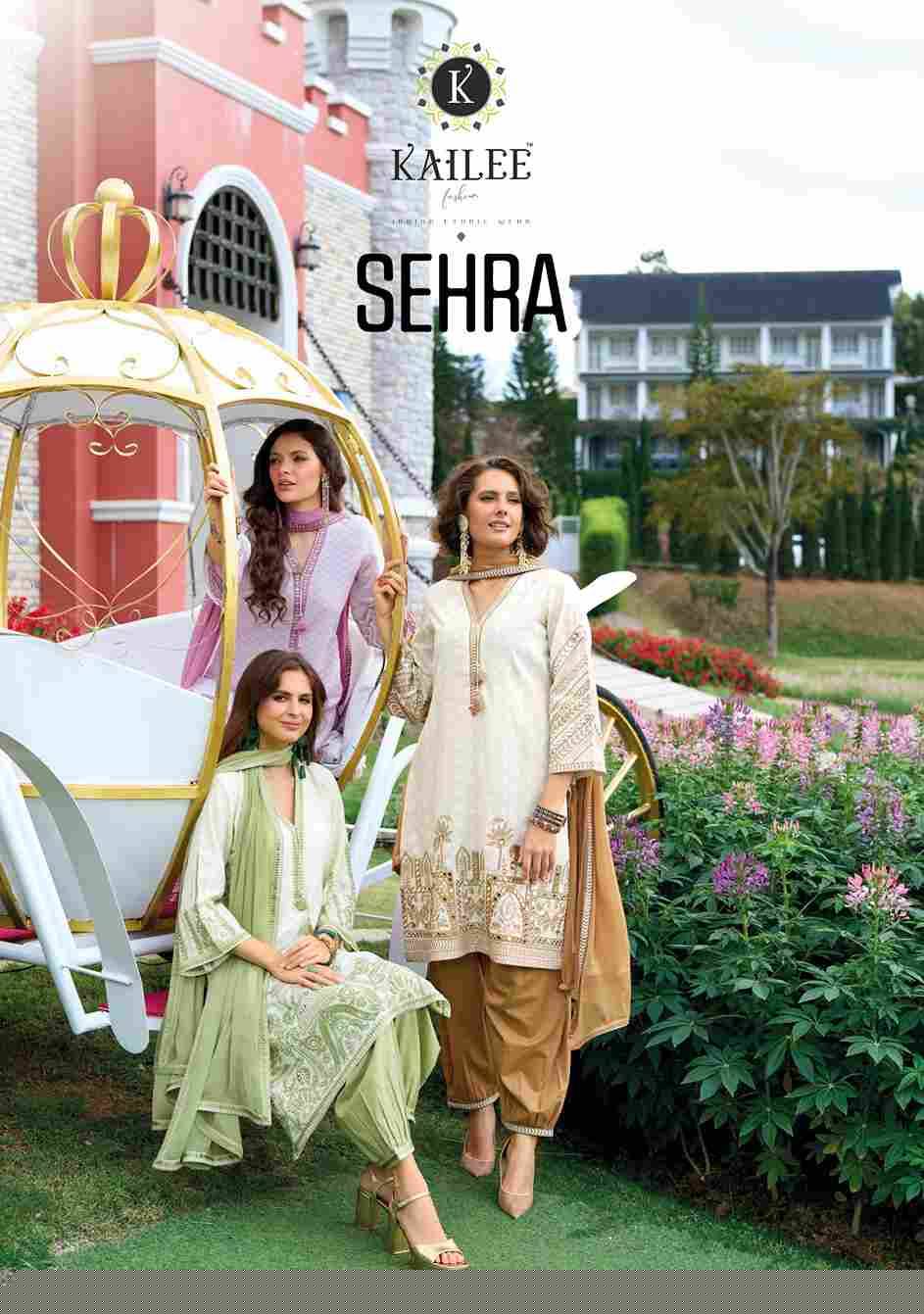 Sehra By Kailee 44301 To 44303 Series Beautiful Festive Suits Colorful Stylish Fancy Casual Wear & Ethnic Wear Pure Cotton Dresses At Wholesale Price