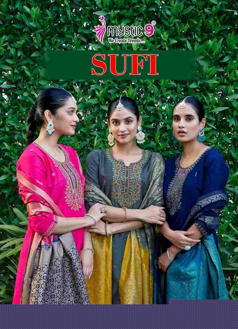 Sufi By Mystic 9 1001 To 1008 Series Designer Festive Suits Beautiful Stylish Fancy Colorful Party Wear & Occasional Wear Bangalori Silk Dresses At Wholesale Price