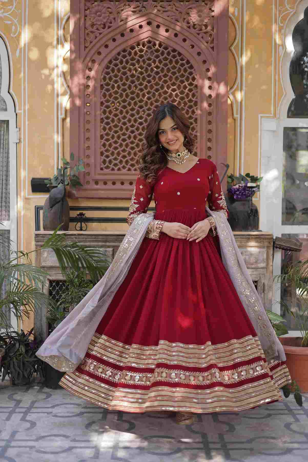 Sf-1029 By Fashid Wholesale Suits Beautiful Fancy Colorful Stylish Party Wear & Occasional Wear Faux Blooming Georgette Gown At Wholesale Price