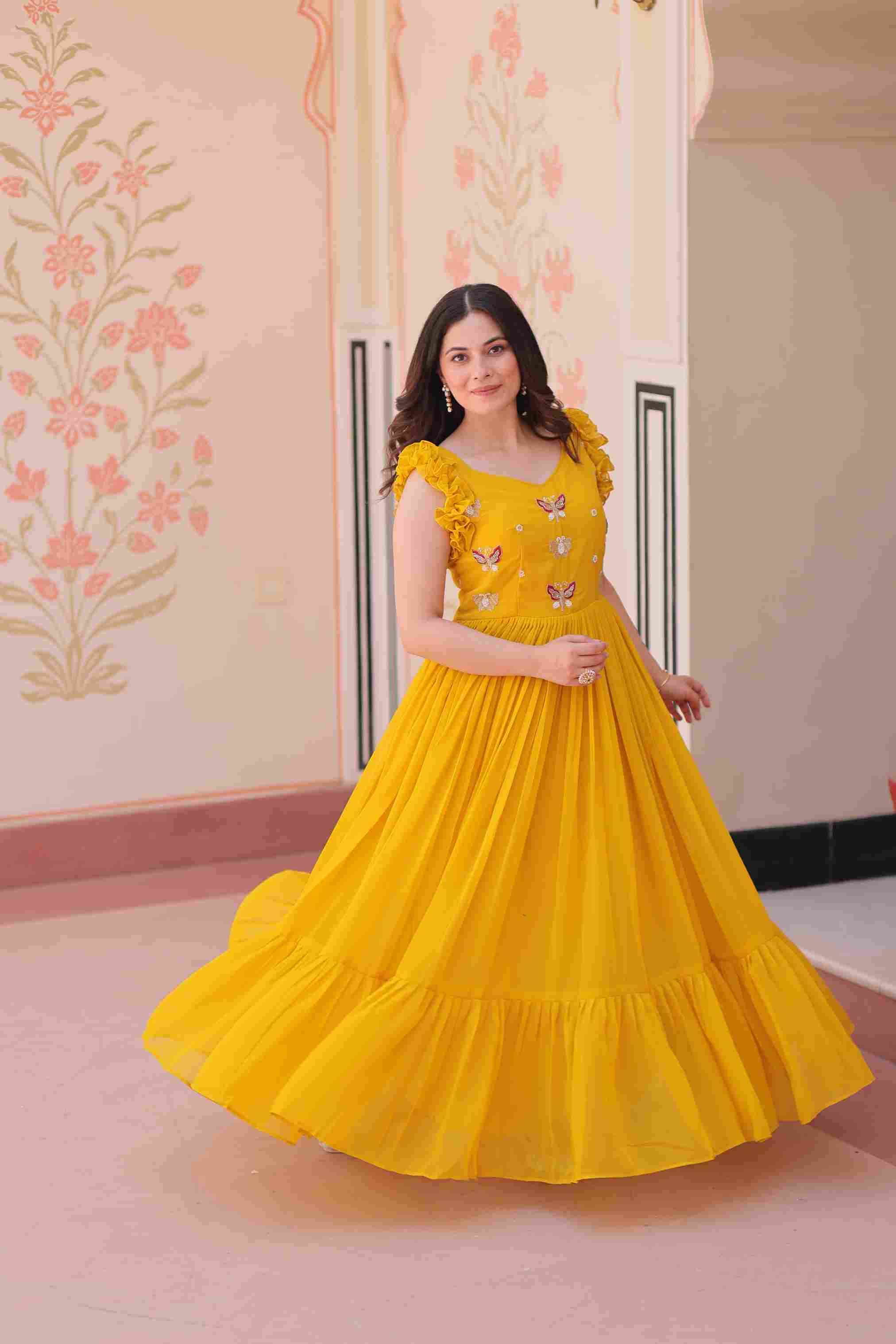 Sf-1030 By Fashid Wholesale 01 To 03 Series Suits Beautiful Fancy Colorful Stylish Party Wear & Occasional Wear Faux Blooming Gown At Wholesale Price