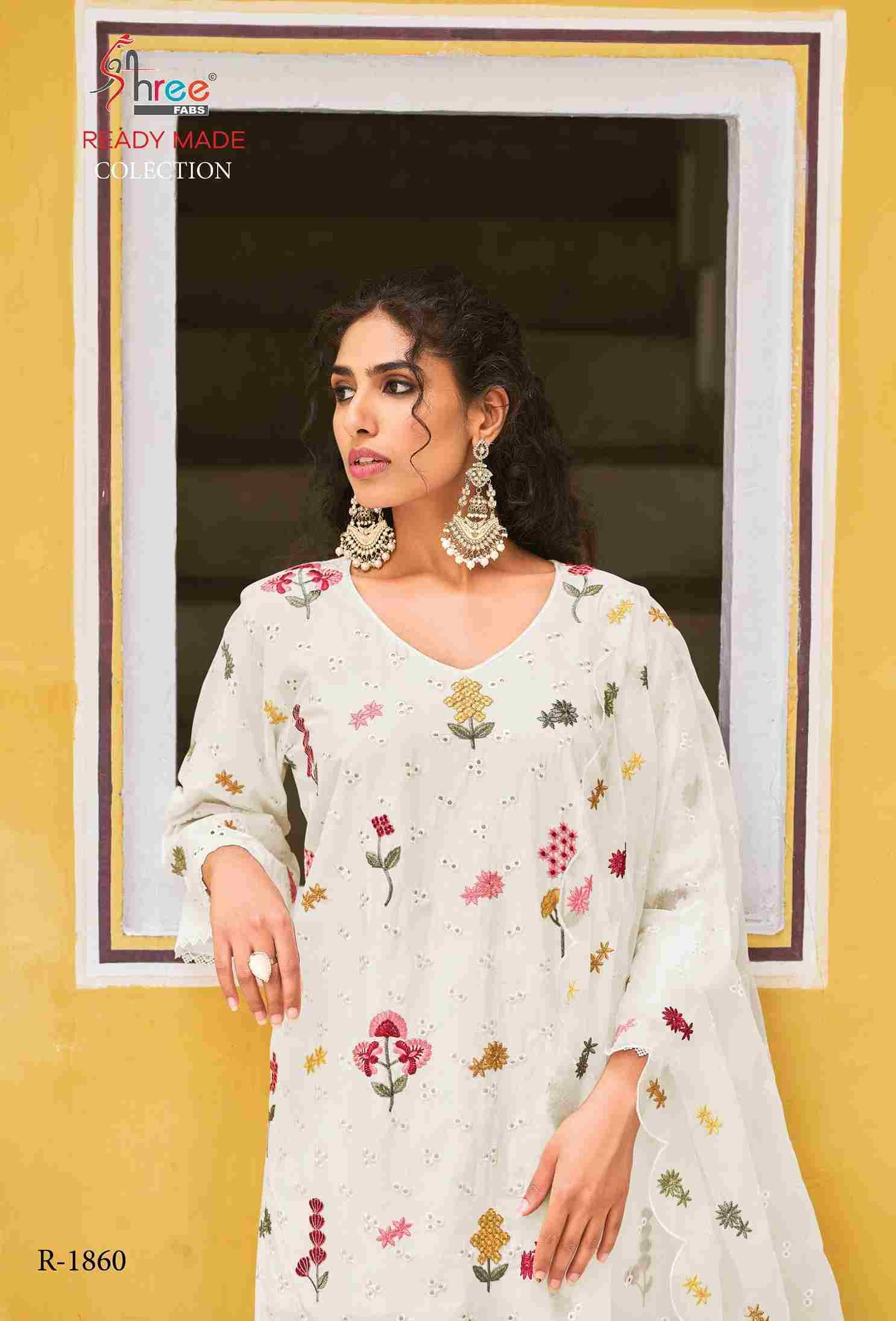 Shree Fabs Hit Design R-1860 Colours By Shree Fabs R-1860-A To R-1860-D Series Designer Pakistani Suits Collection Beautiful Stylish Fancy Colorful Party Wear & Occasional Wear Cambric Cotton Dresses At Wholesale Price