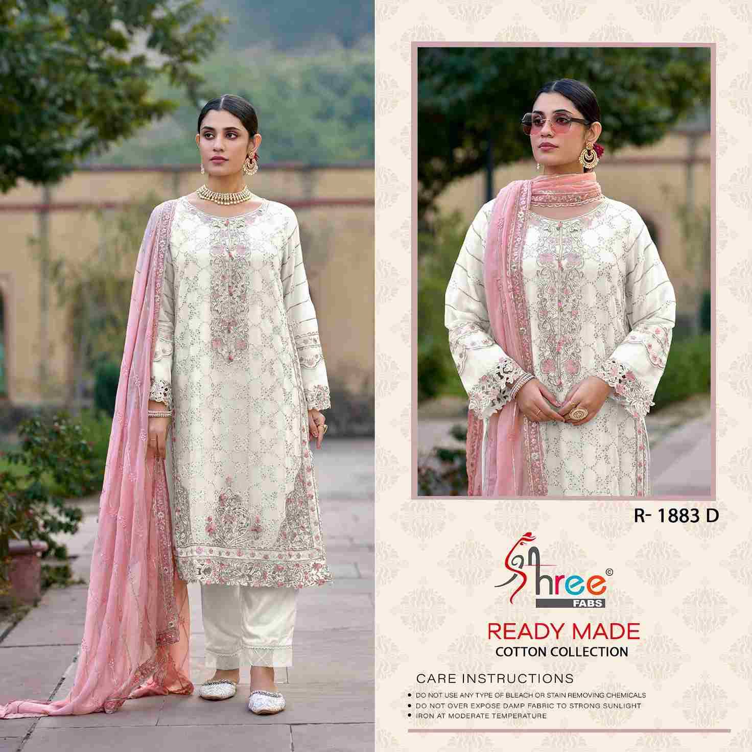 Shree Fabs Hit Design R-1883 Colours By Shree Fabs R-1883-A To R-1883-D Series Designer Pakistani Suits Collection Beautiful Stylish Fancy Colorful Party Wear & Occasional Wear Cambric Cotton Dresses At Wholesale Price