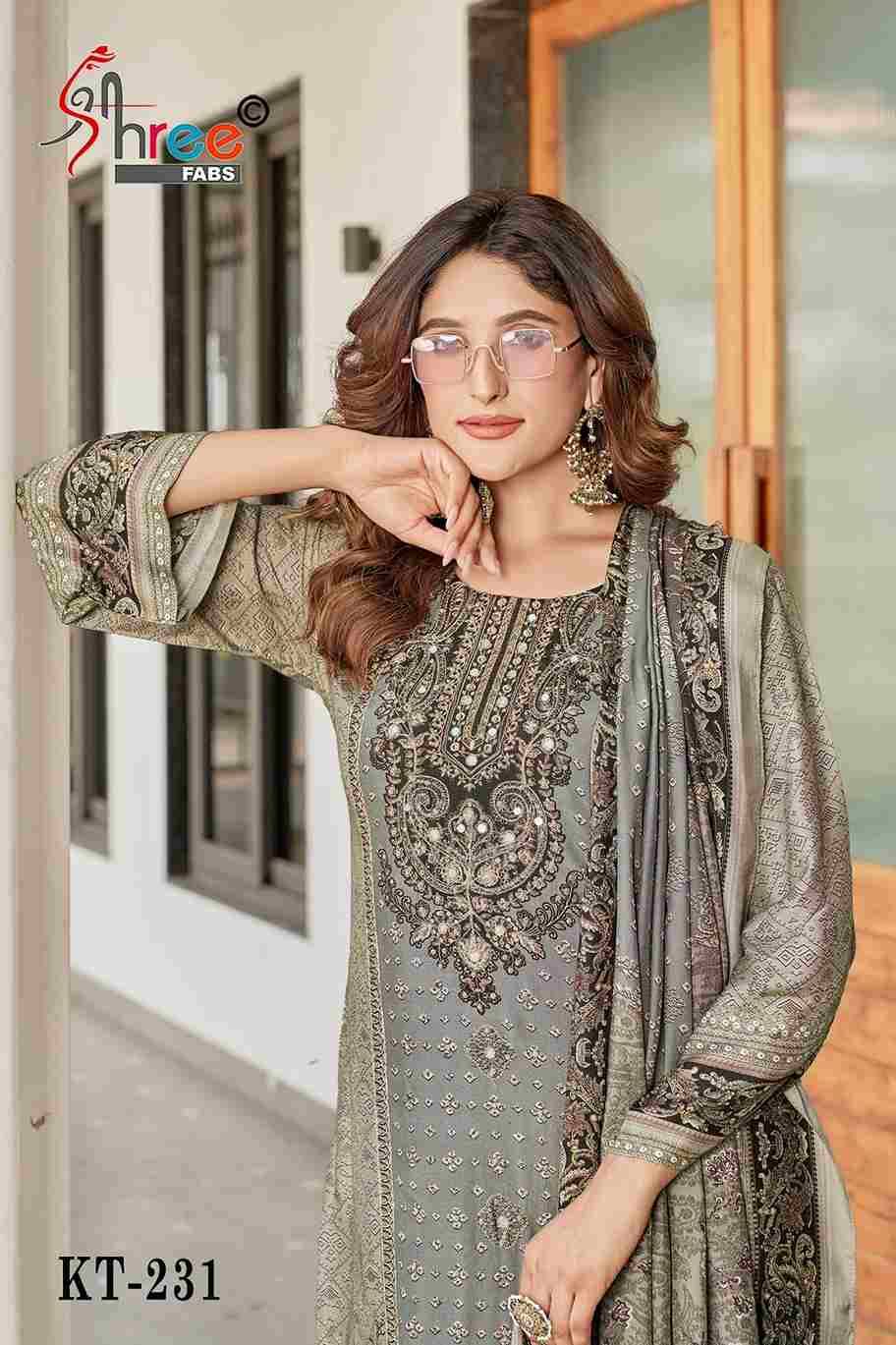Shree Fabs Hit Design KT-231 Colours By Shree Fabs KT-231 To KT-231-C Series Designer Pakistani Suits Beautiful Fancy Stylish Colorful Party Wear & Occasional Wear Pure Viscose Muslin Embroidery Dresses At Wholesale Price