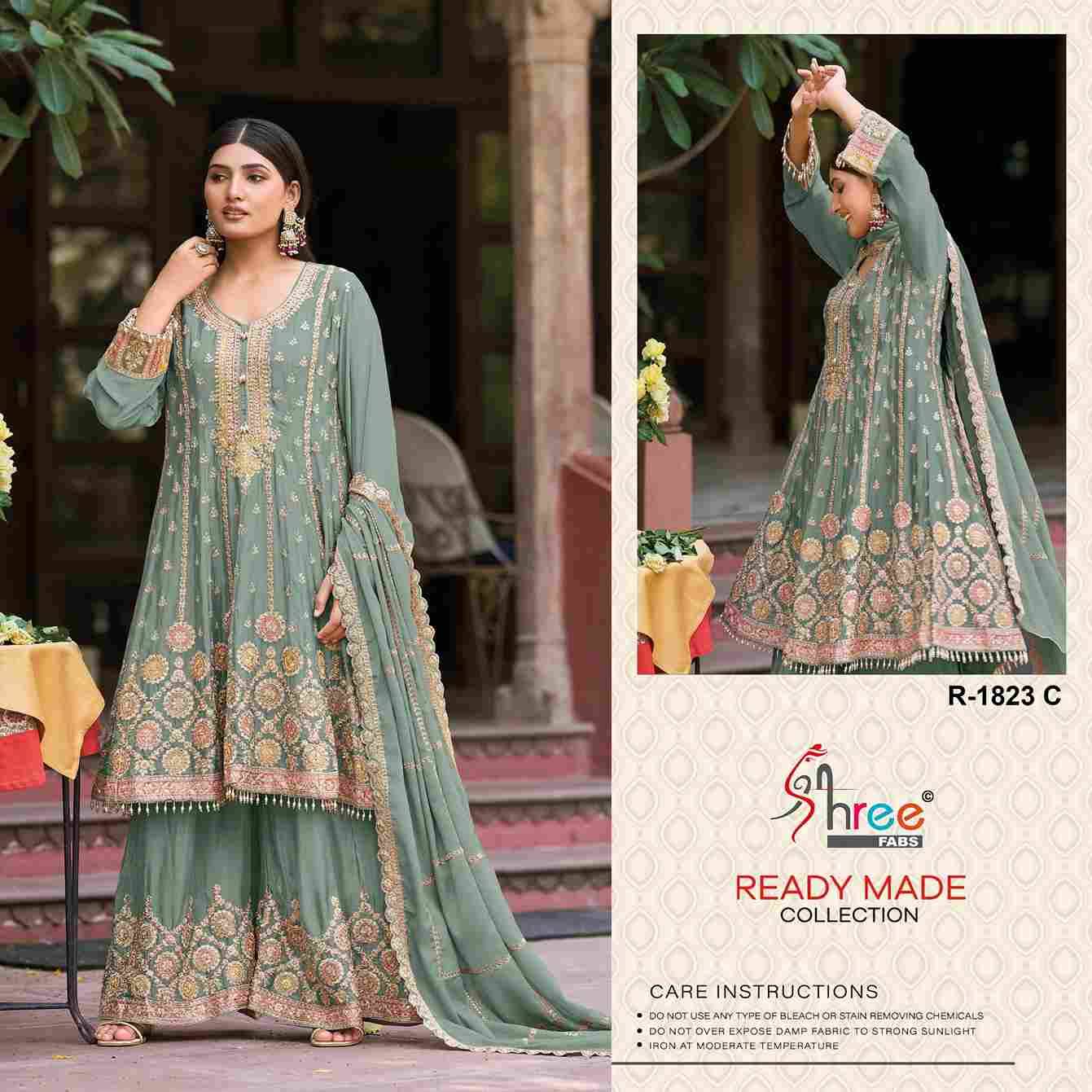 Shree Fabs Hit Design R-1823 Colours By Shree Fabs R-1823-A To R-1823-D Series Designer Pakistani Suits Collection Beautiful Stylish Fancy Colorful Party Wear & Occasional Wear Chinnon Dresses At Wholesale Price