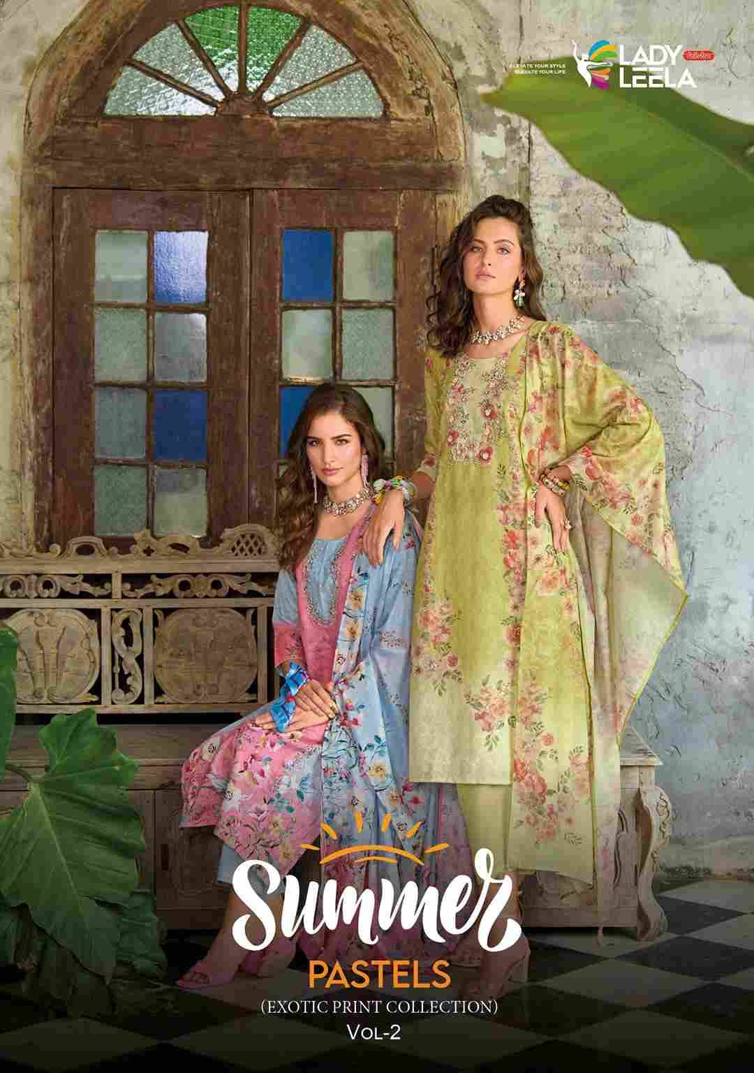 Summer Pastels Vol-2 By Lady Leela 31071 To 31076 Series Beautiful Festive Suits Colorful Stylish Fancy Casual Wear & Ethnic Wear Pure Linen With Work Dresses At Wholesale Price