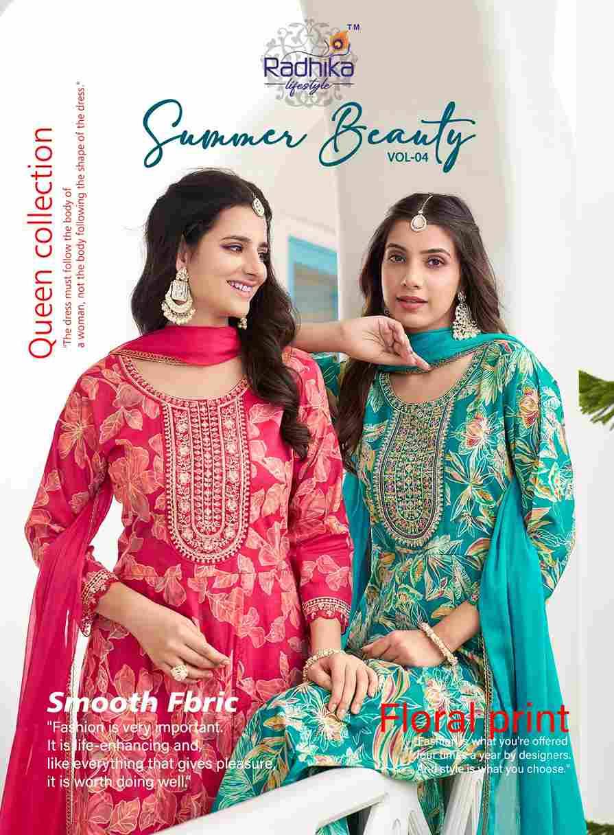 Summer Beauty Vol-4 By Radhika Lifestyle 4001 To 4006 Series Designer Festive Suits Beautiful Stylish Fancy Colorful Party Wear & Occasional Wear Cotton Print Dresses At Wholesale Price