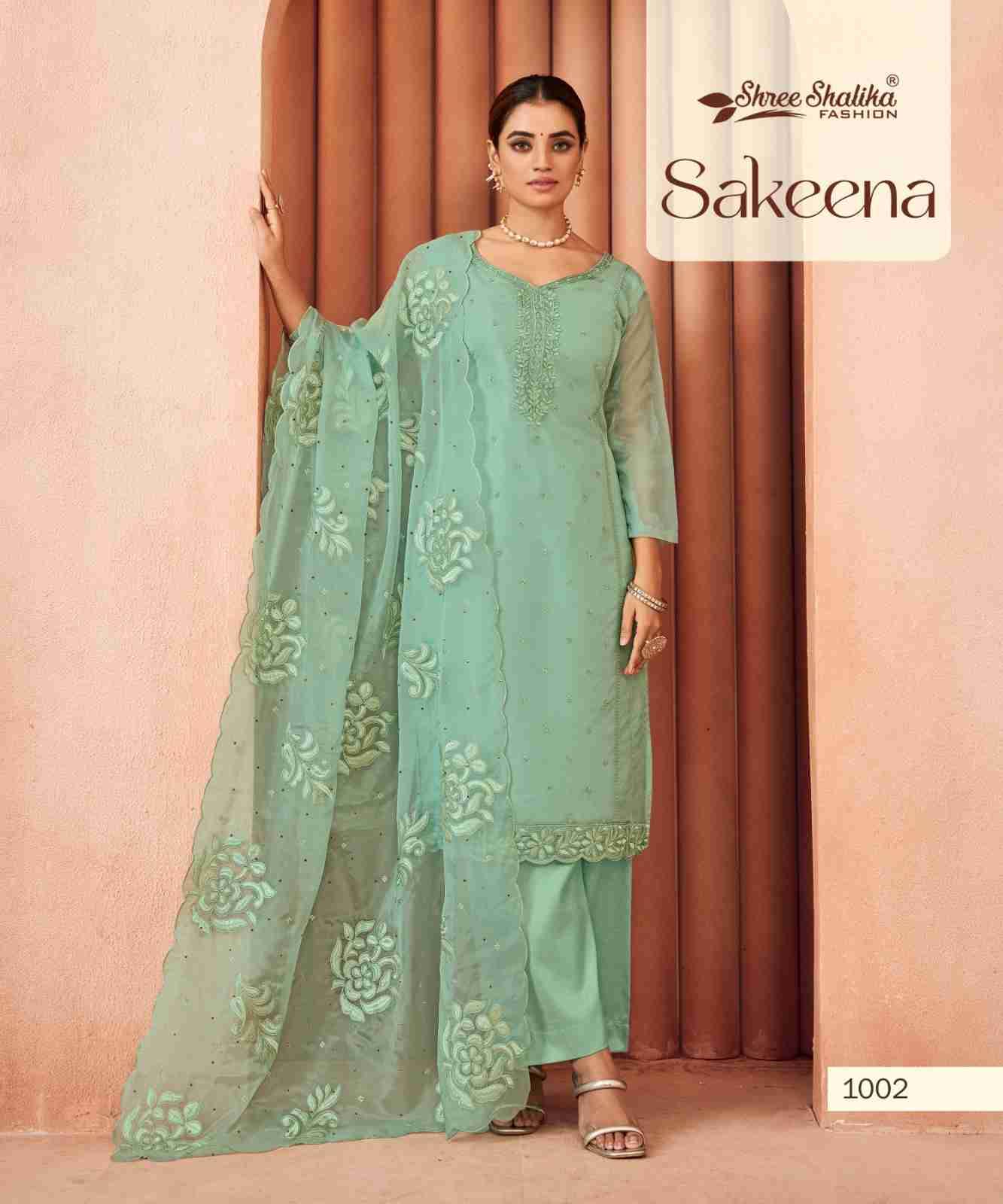 Sakeena By Shree Shalika Fashion 1001 To 1006 Series Beautiful Festive Suits Colorful Stylish Fancy Casual Wear & Ethnic Wear Soft Organza Dresses At Wholesale Price