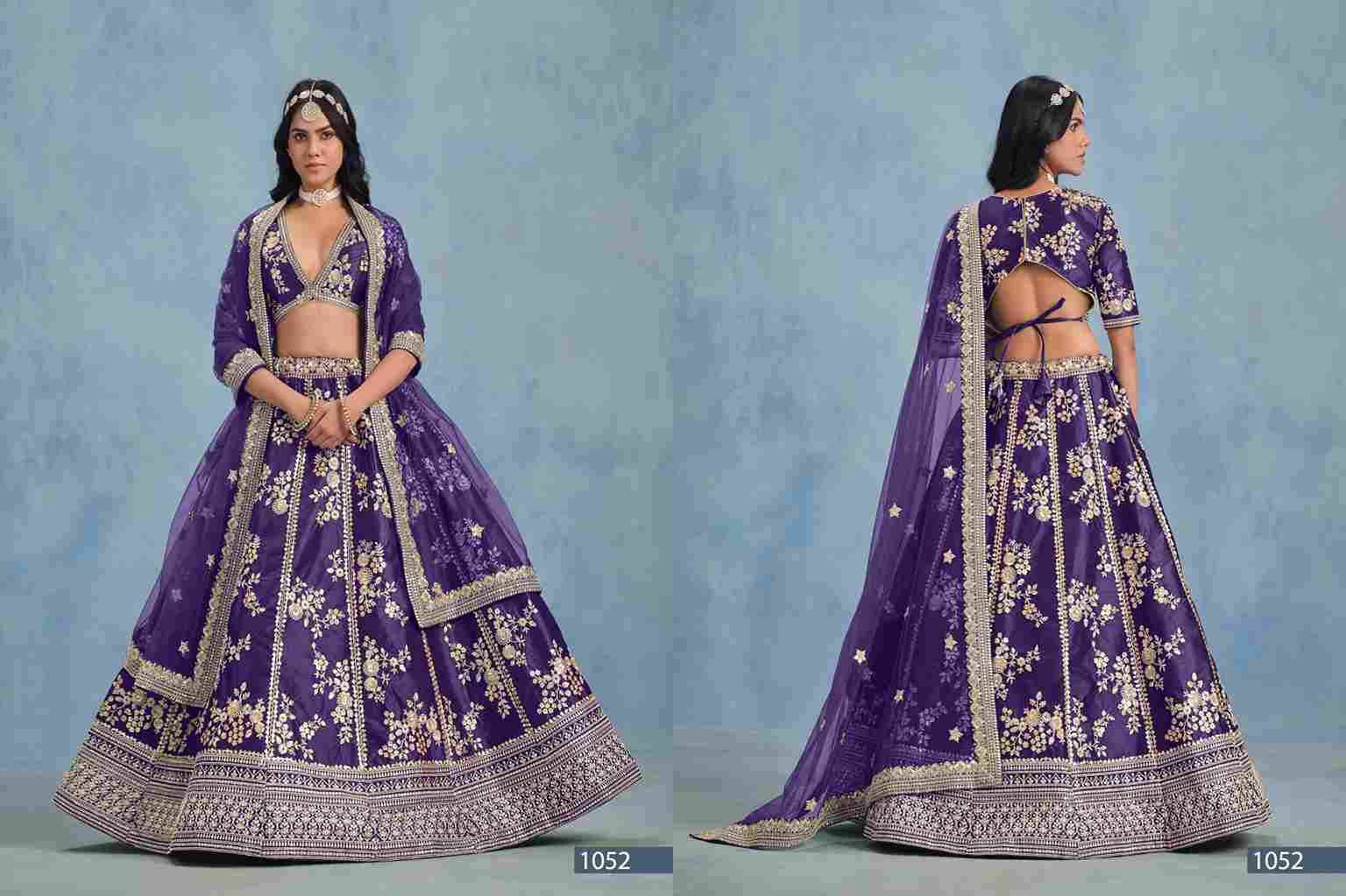 Sheilja By Mehvish 1051 To 1054 Series Designer Beautiful Collection Occasional Wear & Party Wear Art Silk Lehengas At Wholesale Price