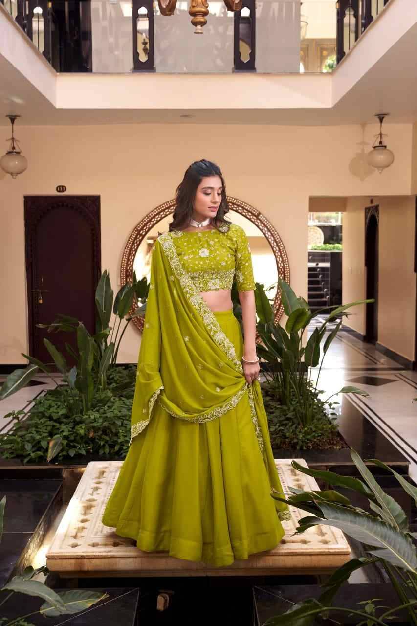 Saara By Fashid Wholesale 1439-A To 1439-D Series Beautiful Colorful Fancy Wedding Collection Occasional Wear & Party Wear Vichitra Silk/Georgette Lehengas At Wholesale Price
