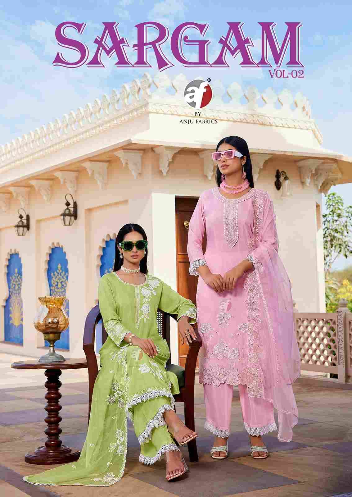 Sargam Vol-2 By Anju Fabrics 4241 To 4245 Series Designer Festive Suits Collection Beautiful Stylish Fancy Colorful Party Wear & Occasional Wear Pure Muslin Dresses At Wholesale Price
