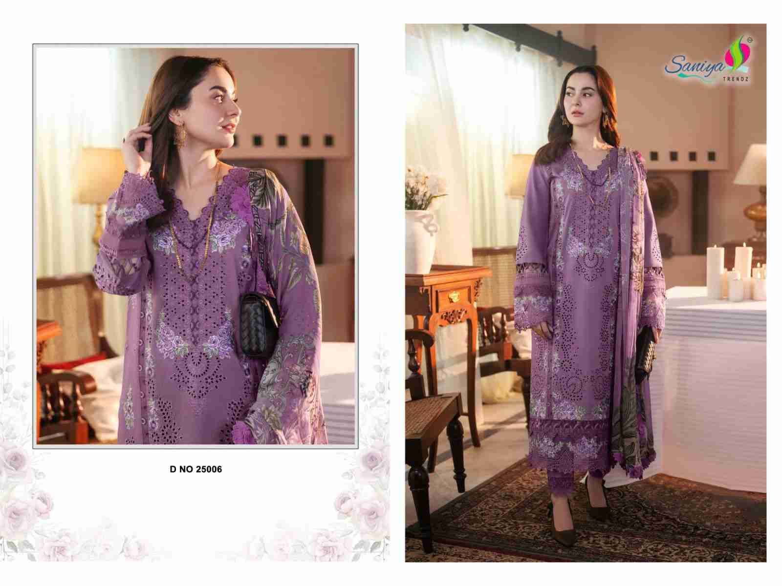 Saniya Trendz Hit Design 25006 By Saniya Trendz Beautiful Pakistani Suits Colorful Stylish Fancy Casual Wear & Ethnic Wear Pure Cotton Embroidered Dresses At Wholesale Price