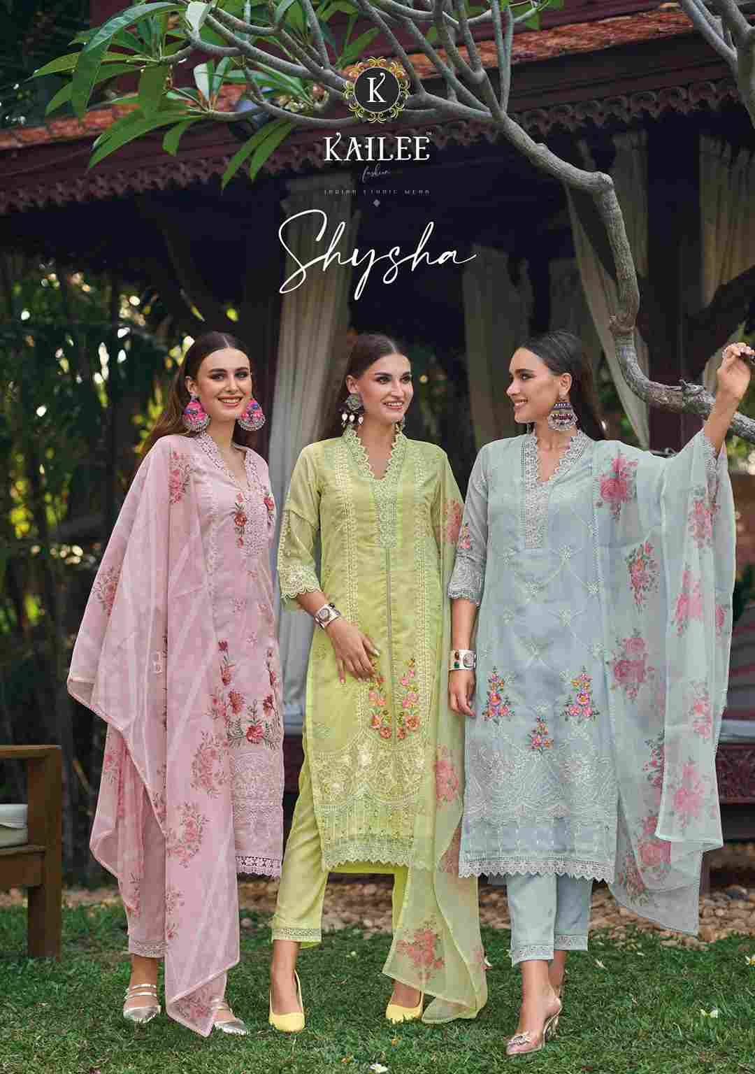 Shysha By Kailee 42641 To 42643 Series Beautiful Festive Suits Colorful Stylish Fancy Casual Wear & Ethnic Wear Pure Viscose Organza Dresses At Wholesale Price