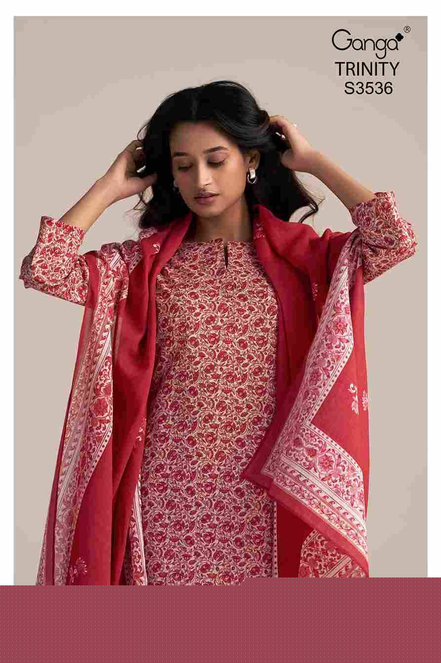 Trinity-3536 By Ganga Fashion 3536-A To 3536-D Series Beautiful Festive Suits Colorful Stylish Fancy Casual Wear & Ethnic Wear Pure Cotton Dresses At Wholesale Price