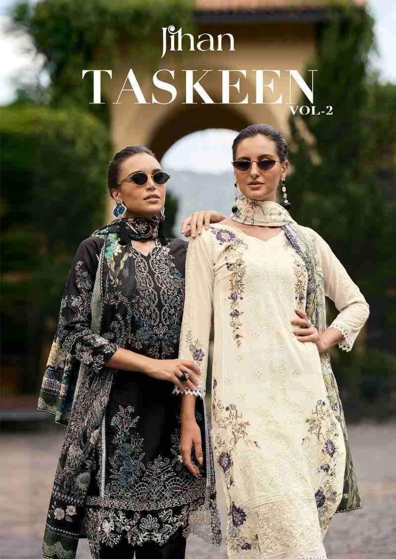 Taskeen Vol-2 By Jihan Designer Pakistani Suits Beautiful Fancy Stylish Colorful Party Wear & Occasional Wear Cotton Dresses At Wholesale Price