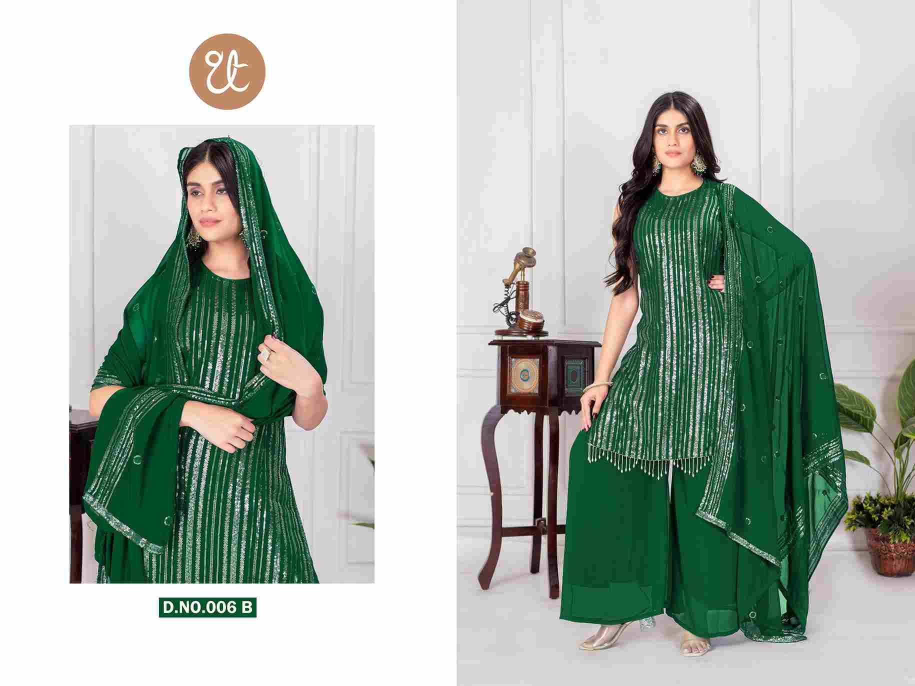 Thread Thrill 006 Colours By Thread Thrill 006-A To 006-D Series Beautiful Sharara Suits Colorful Stylish Fancy Casual Wear & Ethnic Wear Heavy Georgette Dresses At Wholesale Price