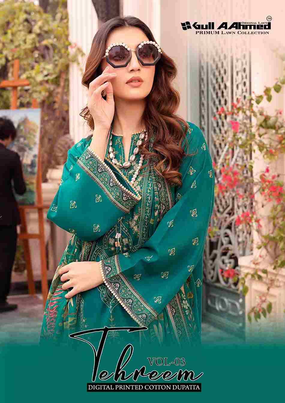 Tehreem Vol-3 By Gull Aahmed 3001 To 3006 Series Beautiful Festive Suits Stylish Fancy Colorful Casual Wear & Ethnic Wear Pure Lawn Dresses At Wholesale Price
