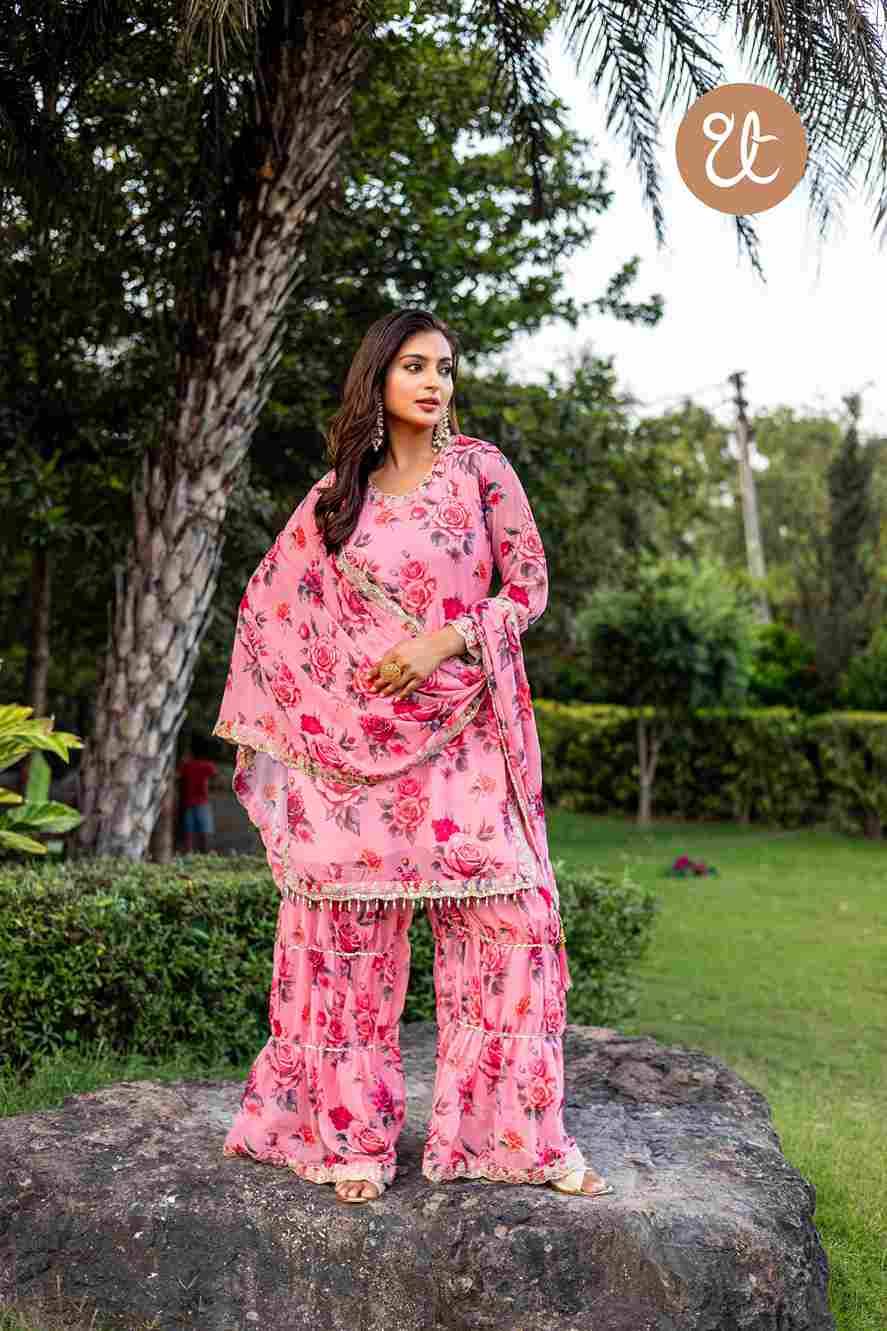 Thread Thrill 009 Colours By Thread Thrill 009-A To 009-B Series Beautiful Sharara Suits Colorful Stylish Fancy Casual Wear & Ethnic Wear Heavy Georgette Dresses At Wholesale Price