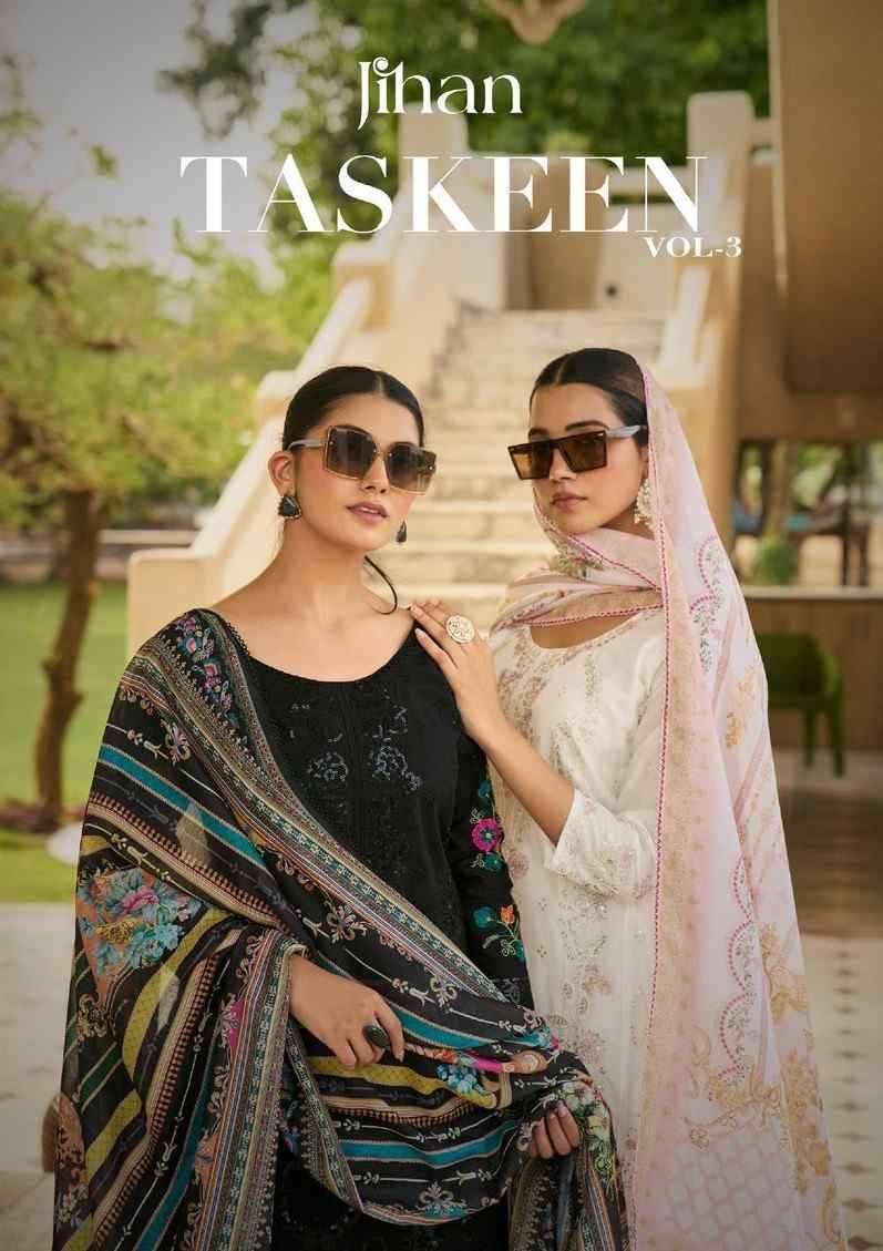 Taskeen Vol-3 By Jihan 3618 To 3623 Series Designer Pakistani Suits Beautiful Fancy Stylish Colorful Party Wear & Occasional Wear Cotton Dresses At Wholesale Price