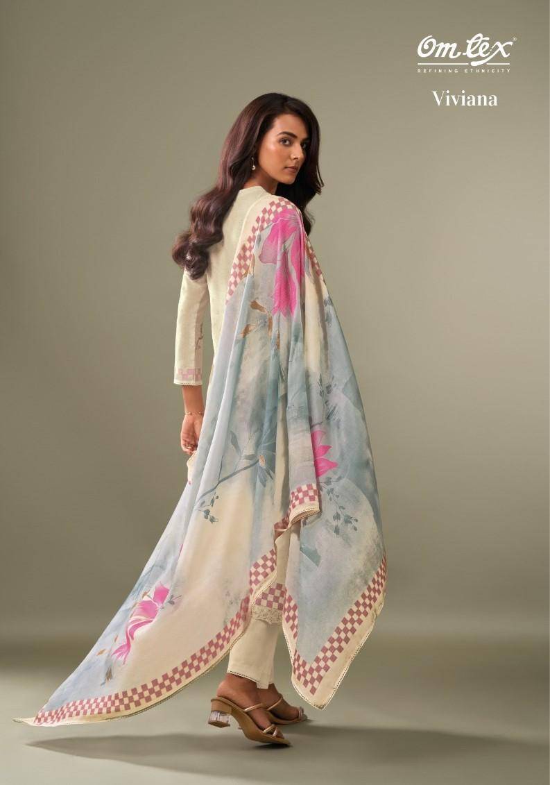 Viviana By Om Tex 7661-A To 7661-D Series Beautiful Suits Stylish Fancy Colorful Party Wear & Ethnic Wear Cotton Silk Jacqaurd Dresses At Wholesale Price