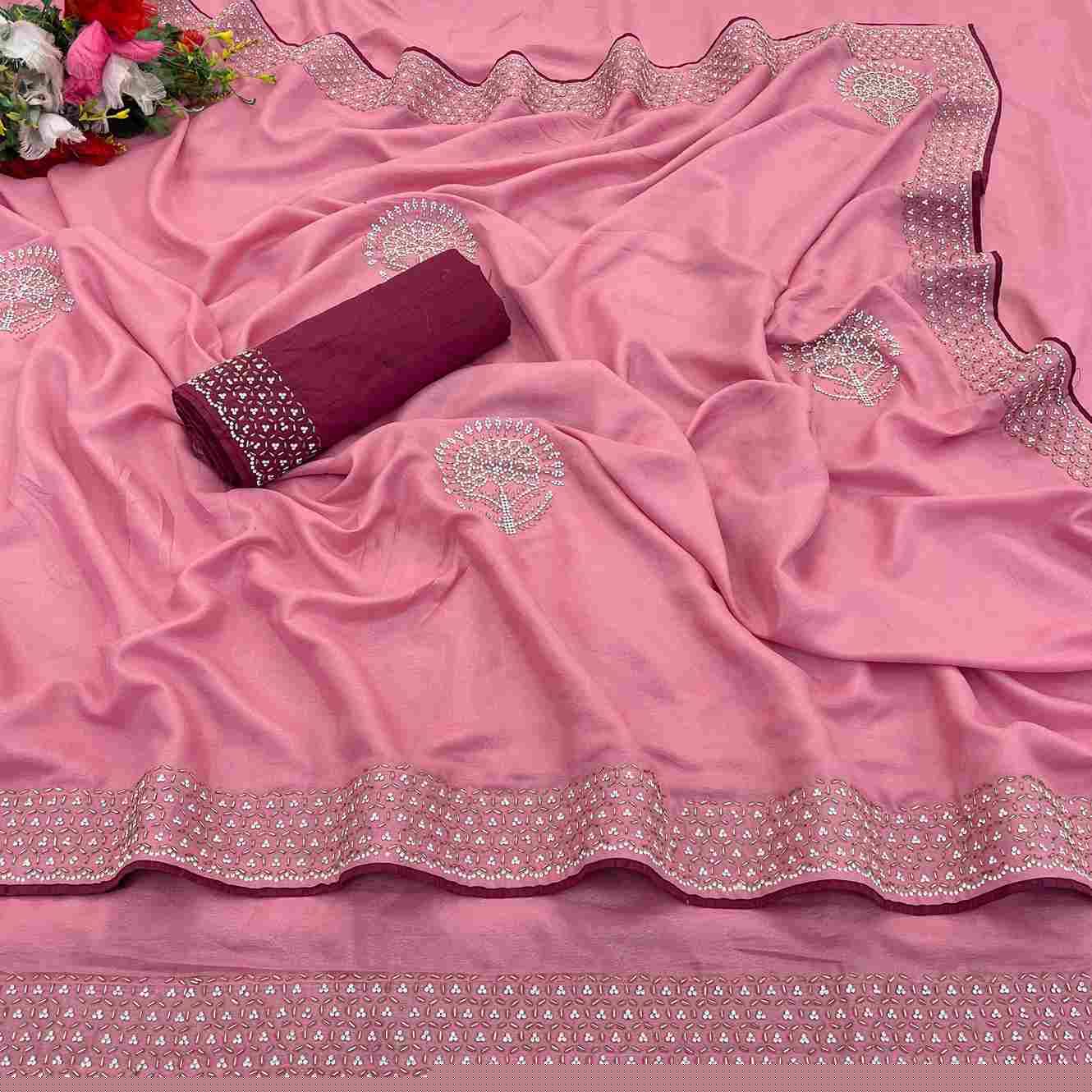 Vs Jogson By Fashid Wholesale 01 To 04 Series Indian Traditional Wear Collection Beautiful Stylish Fancy Colorful Party Wear & Occasional Wear Pure Star Georgette Sarees At Wholesale Price