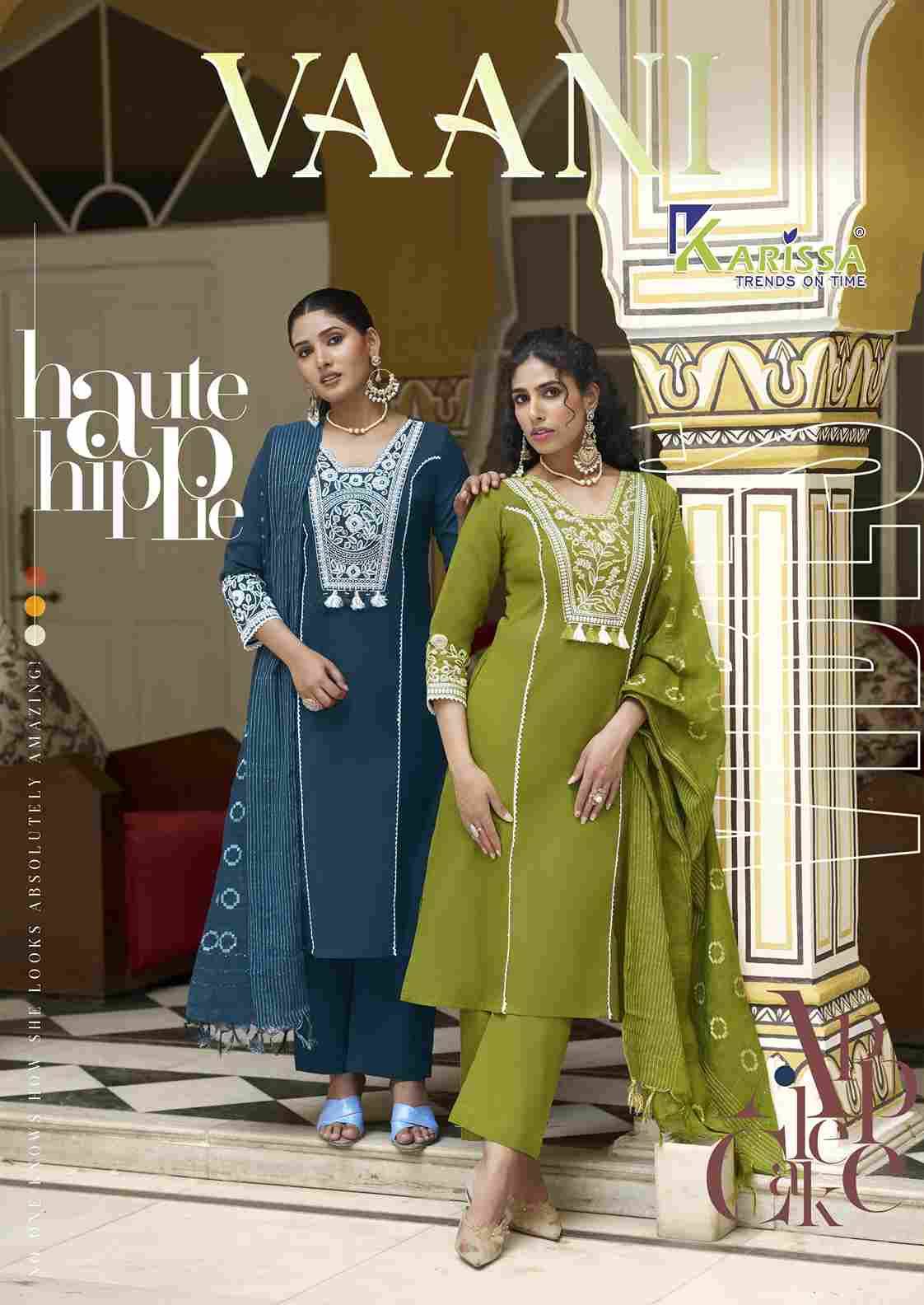Vaani By Karissa 1001 To 1004 Series Beautiful Festive Suits Colorful Stylish Fancy Casual Wear & Ethnic Wear Linen Cotton Dresses At Wholesale Price