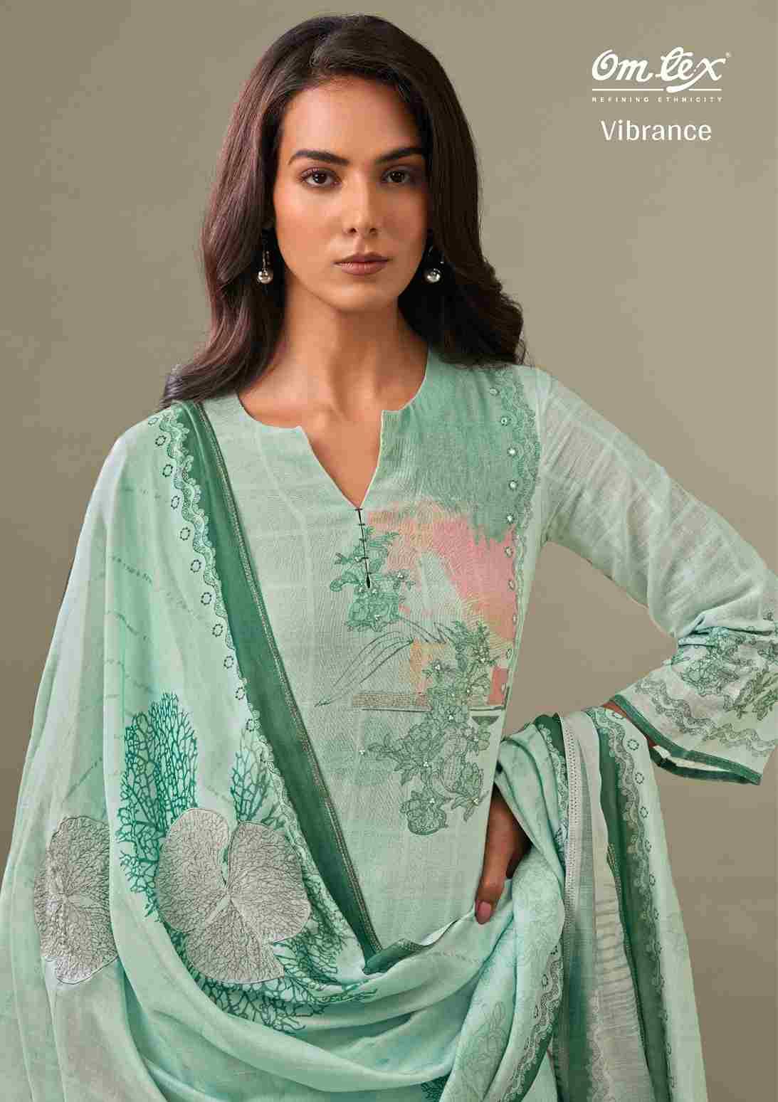 Vibrance By Om Tex 7601-A To 7601-C Series Beautiful Suits Stylish Fancy Colorful Party Wear & Ethnic Wear Linen Cotton Dresses At Wholesale Price