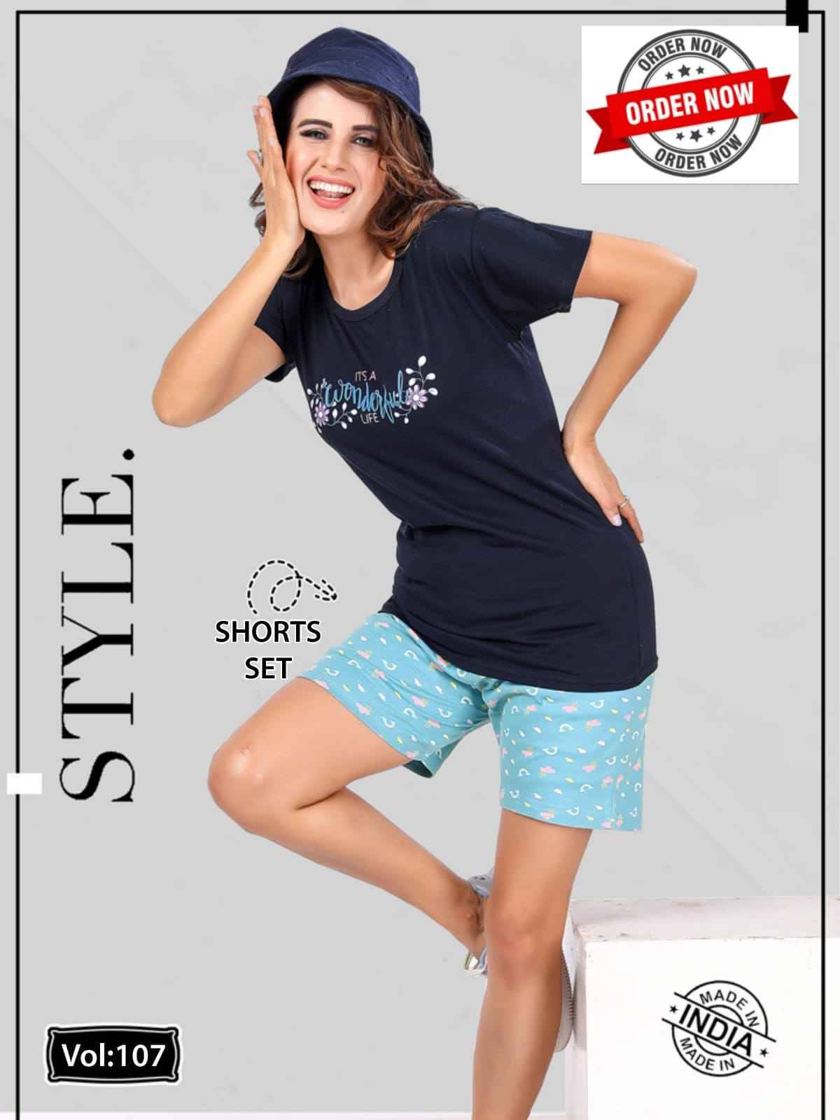 Vol-107 By Kaamiri 107-A To 107-F Series Beautiful Stylish Fancy Colorful Casual Wear & Ethnic Wear Hosiery Cotton Night Suits At Wholesale Price