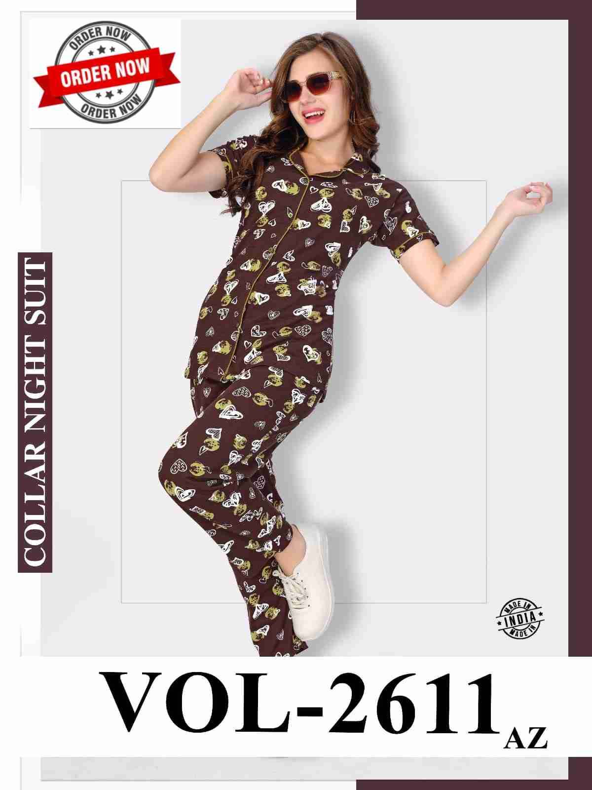 Vol-2611 By Kaamiri 2611-A To 2611-F Series Beautiful Stylish Fancy Colorful Casual Wear & Ethnic Wear Hosiery Cotton Night Suits At Wholesale Price
