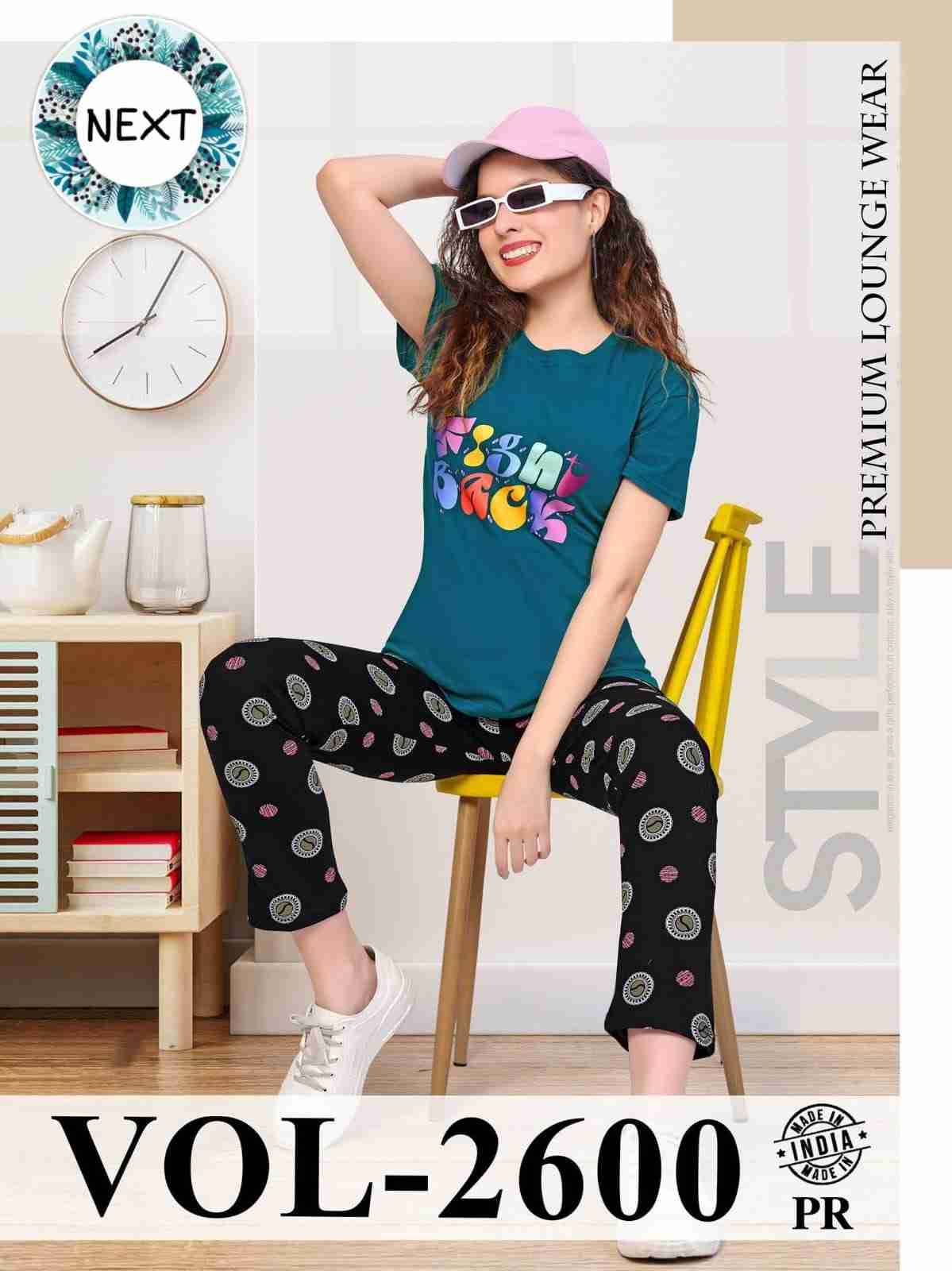 Vol-2600 By Kaamiri 2600-A To 2600-F Series Beautiful Stylish Fancy Colorful Casual Wear & Ethnic Wear Hosiery Cotton Night Suits At Wholesale Price