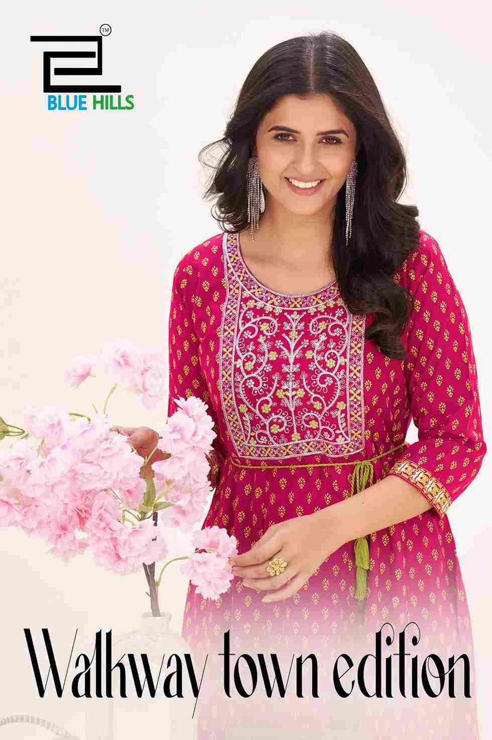 Walkway Town Edition By Blue Hills 1001 To 1005 Series Designer Stylish Fancy Colorful Beautiful Party Wear & Ethnic Wear Collection Heavy Rayon Gowns At Wholesale Price