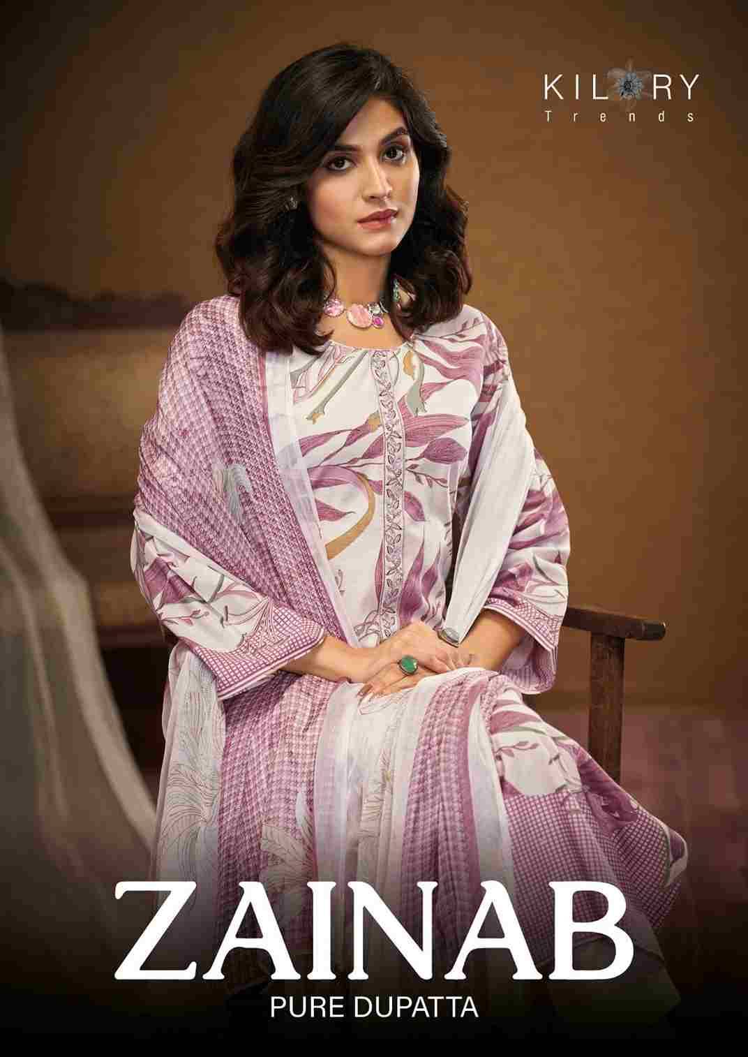 Zainab By Kilory 1671 To 1674 Series Beautiful Festive Suits Colorful Stylish Fancy Casual Wear & Ethnic Wear Pure Linen Cotton Dresses At Wholesale Price