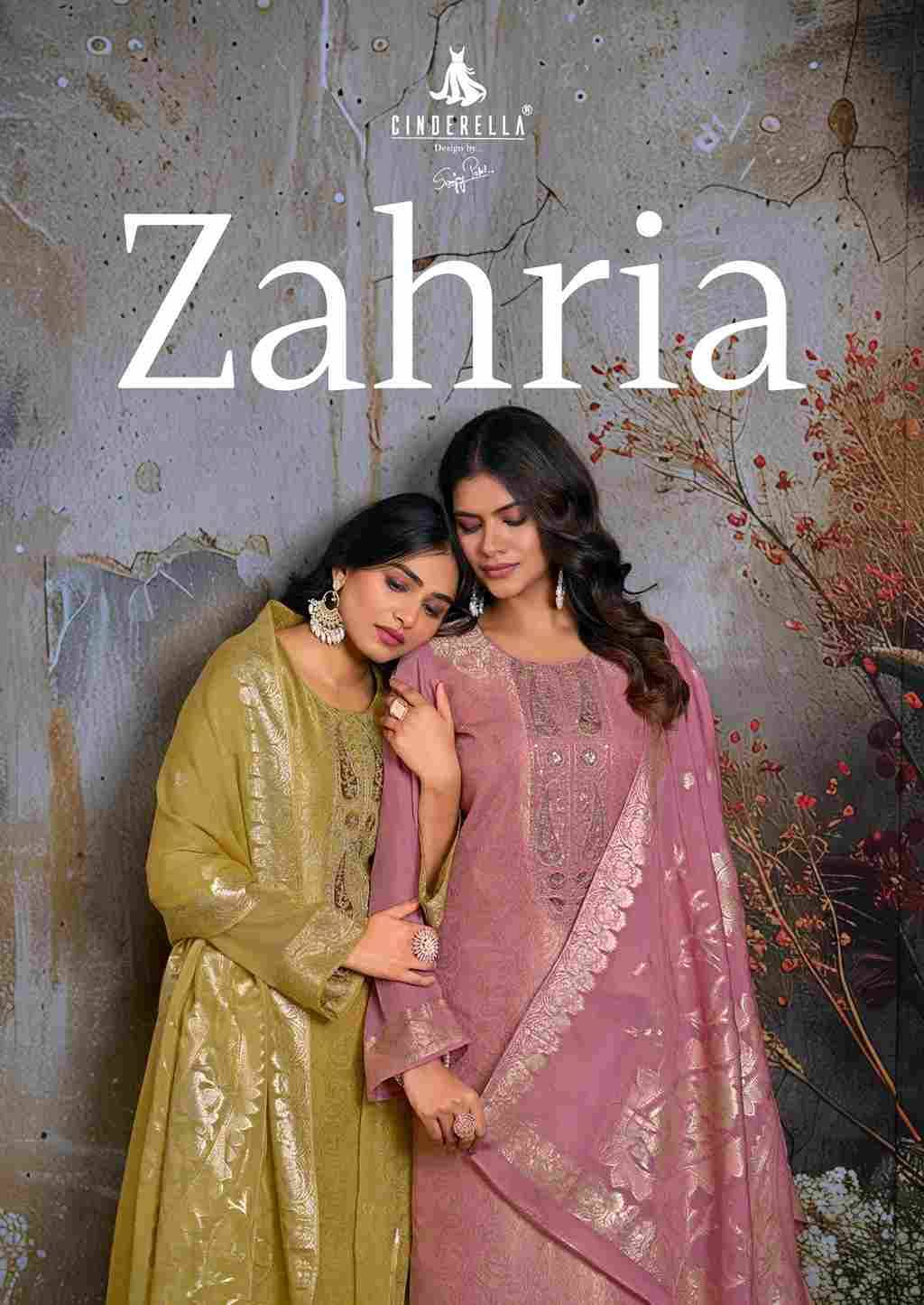 Zahria By Cinderella 1701 To 1704 Series Beautiful Stylish Festive Suits Fancy Colorful Casual Wear & Ethnic Wear & Ready To Wear Pure Organza Jacquard Dresses At Wholesale Price