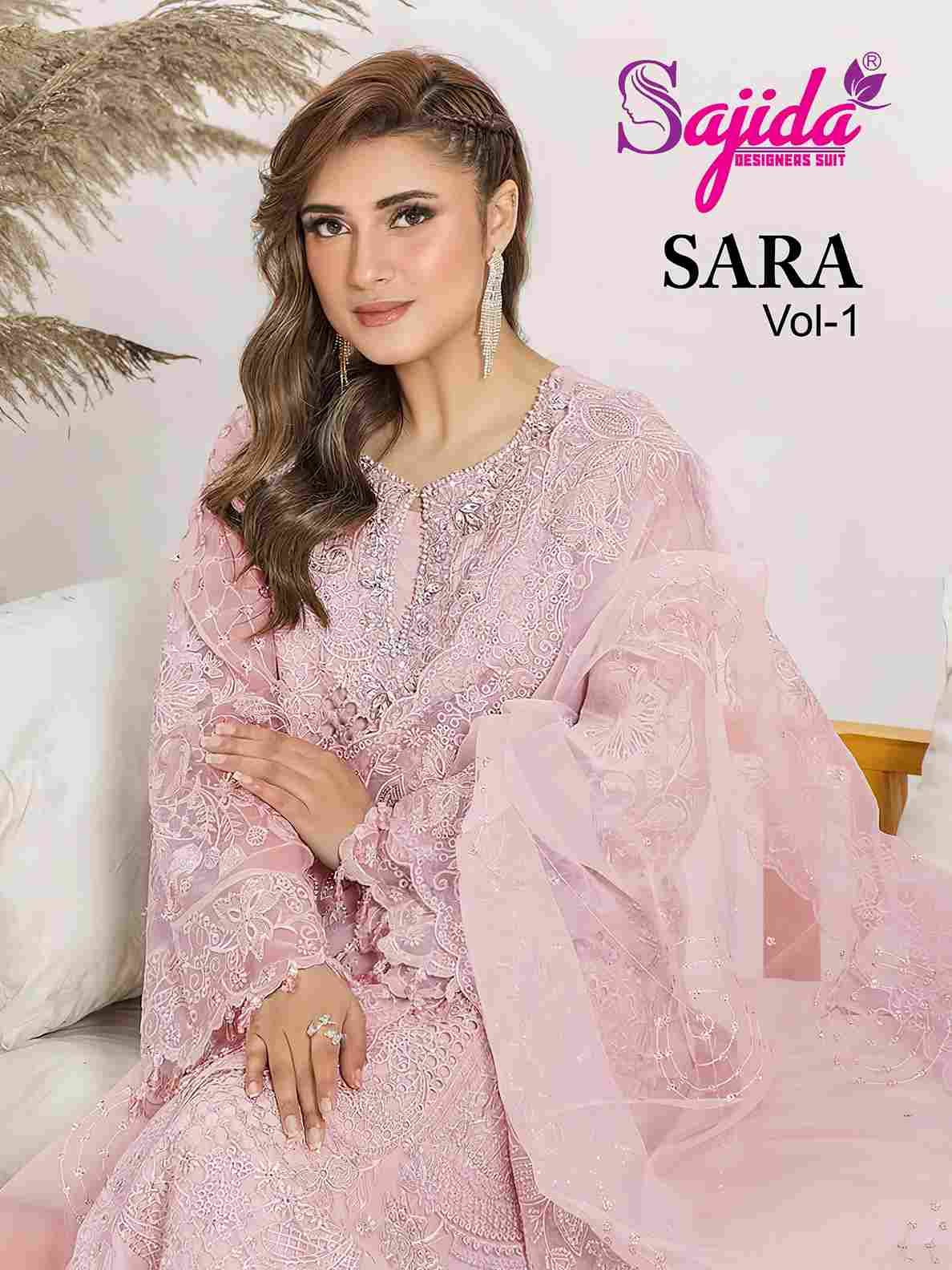 Zara Vol-1 By Sajida Designer Suits 1047-A To 1047-D Series Beautiful Pakistani Suits Colorful Stylish Fancy Casual Wear & Ethnic Wear Organza Embroidered Dresses At Wholesale Price