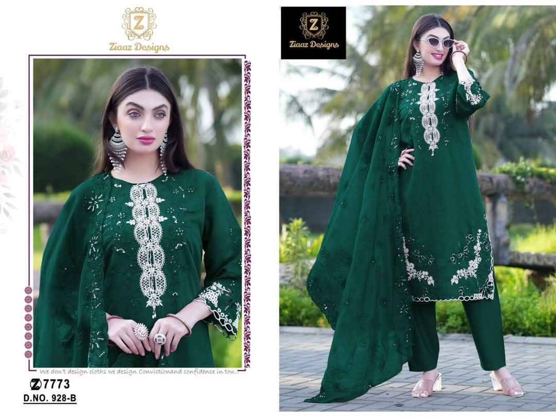 Ziaaz Designs Hit Design 928 Colours By Ziaaz Designs 928-A To 928-D Series Beautiful Pakistani Suits Colorful Stylish Fancy Casual Wear & Ethnic Wear Cotton Embroidered Dresses At Wholesale Price