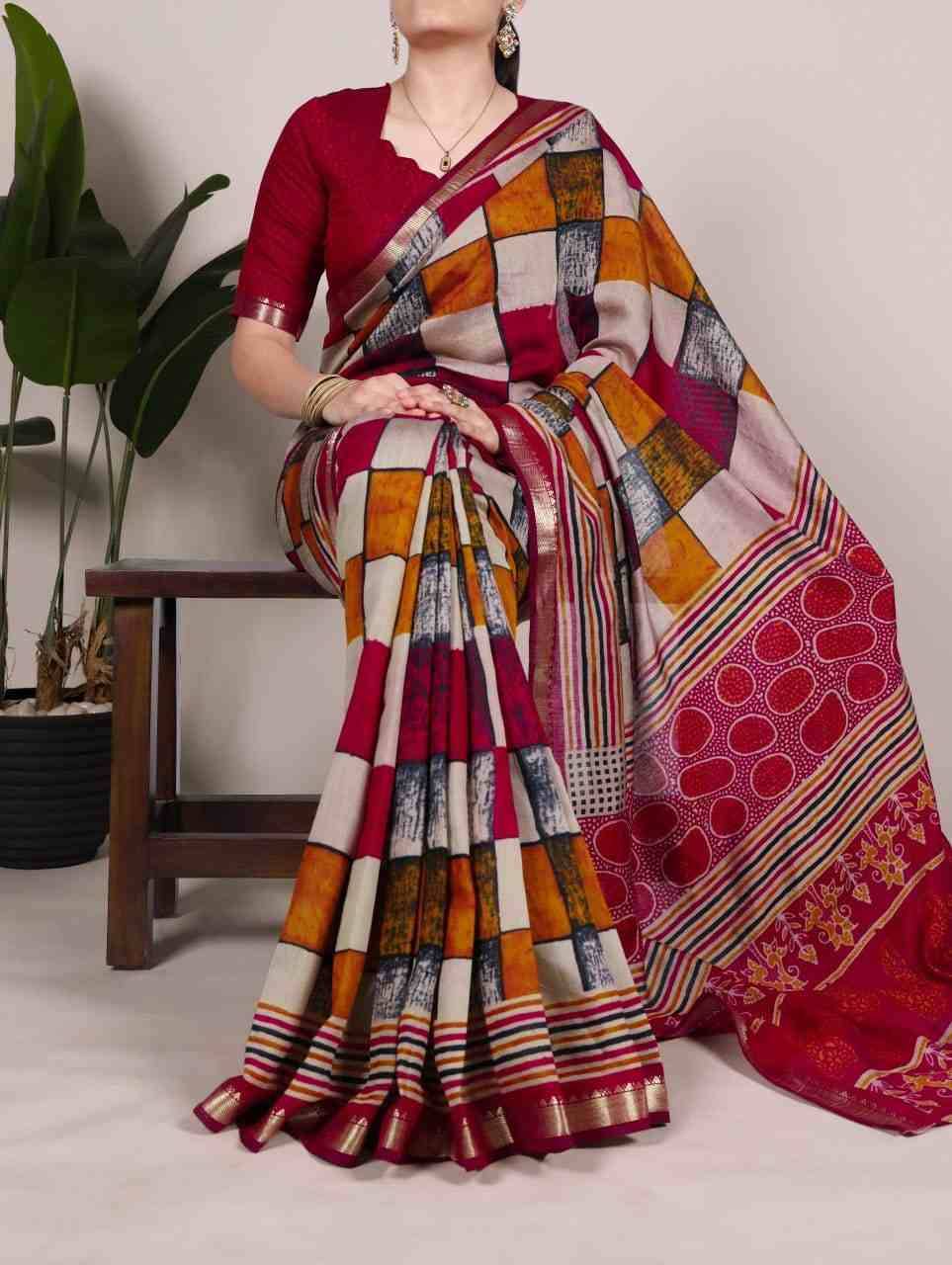 7045 By Fashid Wholesale 7045-A To 7045-D Series Indian Traditional Wear Collection Beautiful Stylish Fancy Colorful Party Wear & Occasional Wear Viscose Chanderi Sarees At Wholesale Price