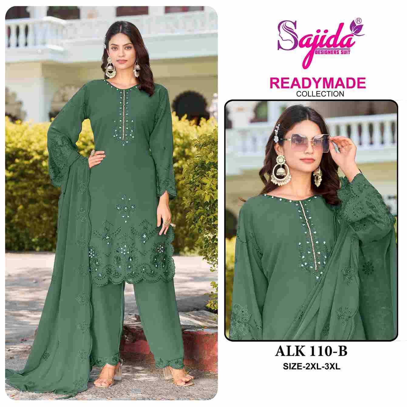 ALK-110 Colours By Sajida Designer Suits 110-A To 110-D Series Beautiful Pakistani Suits Colorful Stylish Fancy Casual Wear & Ethnic Wear Heavy Georgette Embroidered Dresses At Wholesale Price